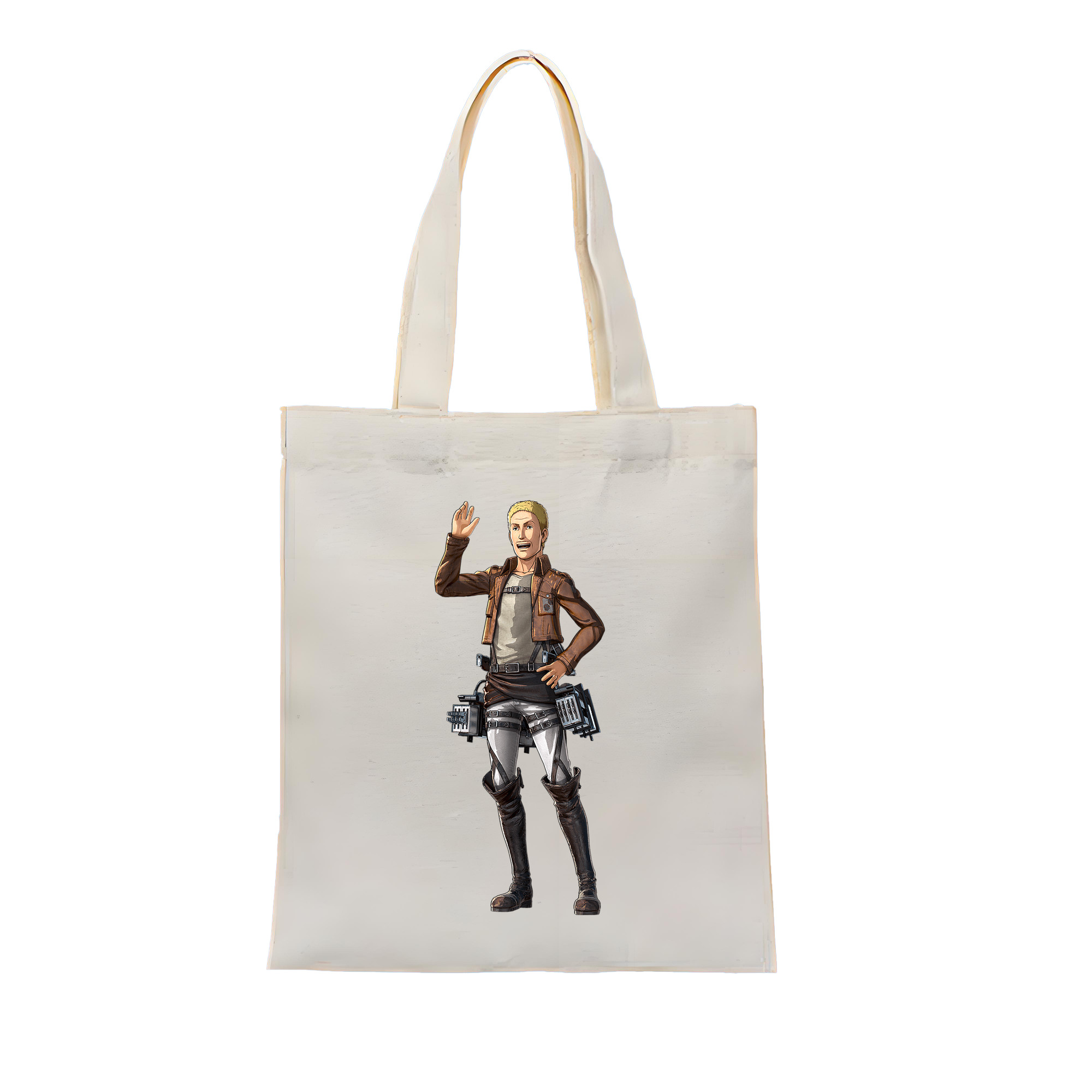 （画像用） 進撃の巨人 ハンネス Attack on Titan Hannes 縦型キャンバス生地手提げバッグ　トートバッグ