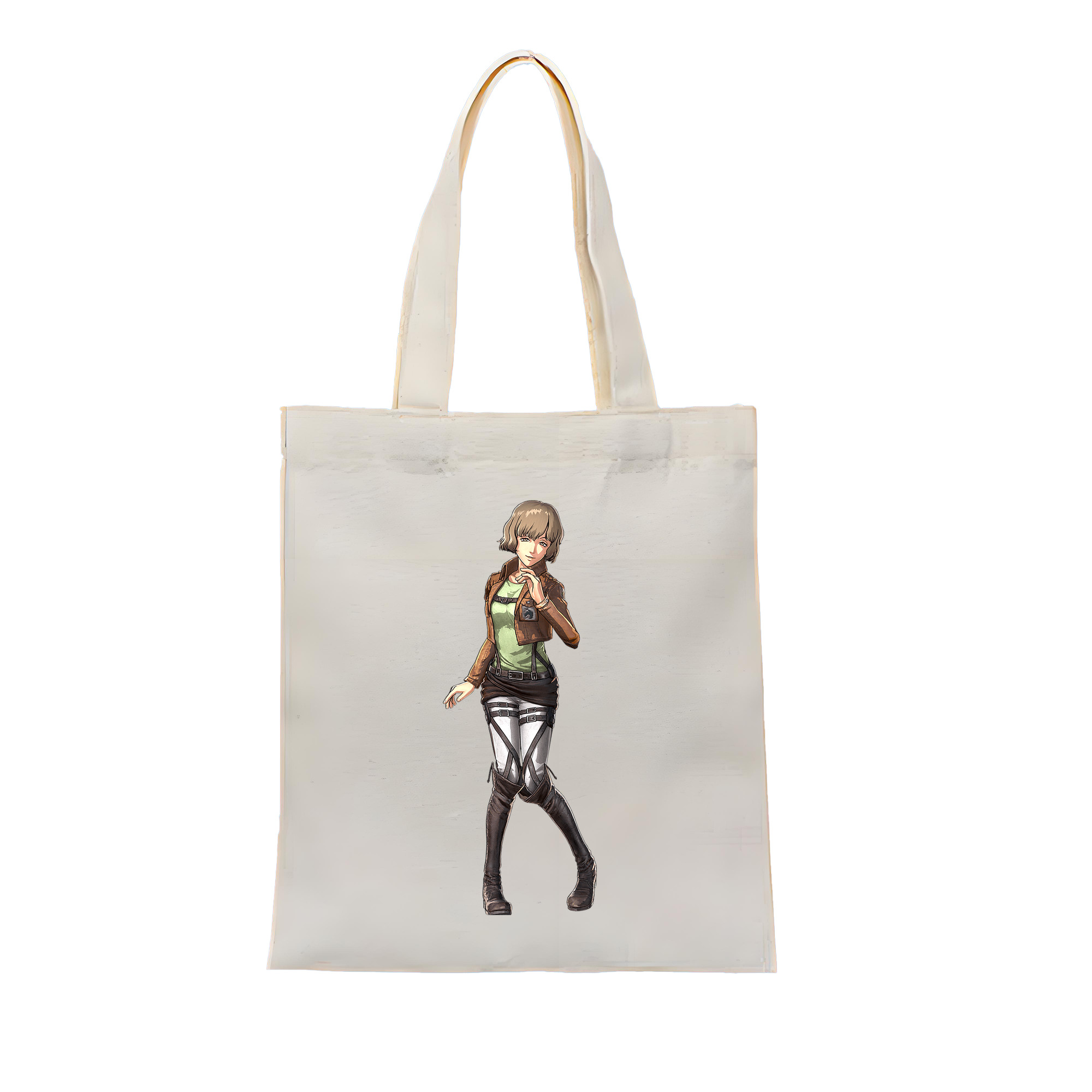 （画像用） 進撃の巨人 ヒツチ Attack on Titan Hitch 縦型キャンバス生地手提げバッグ　トートバッグ