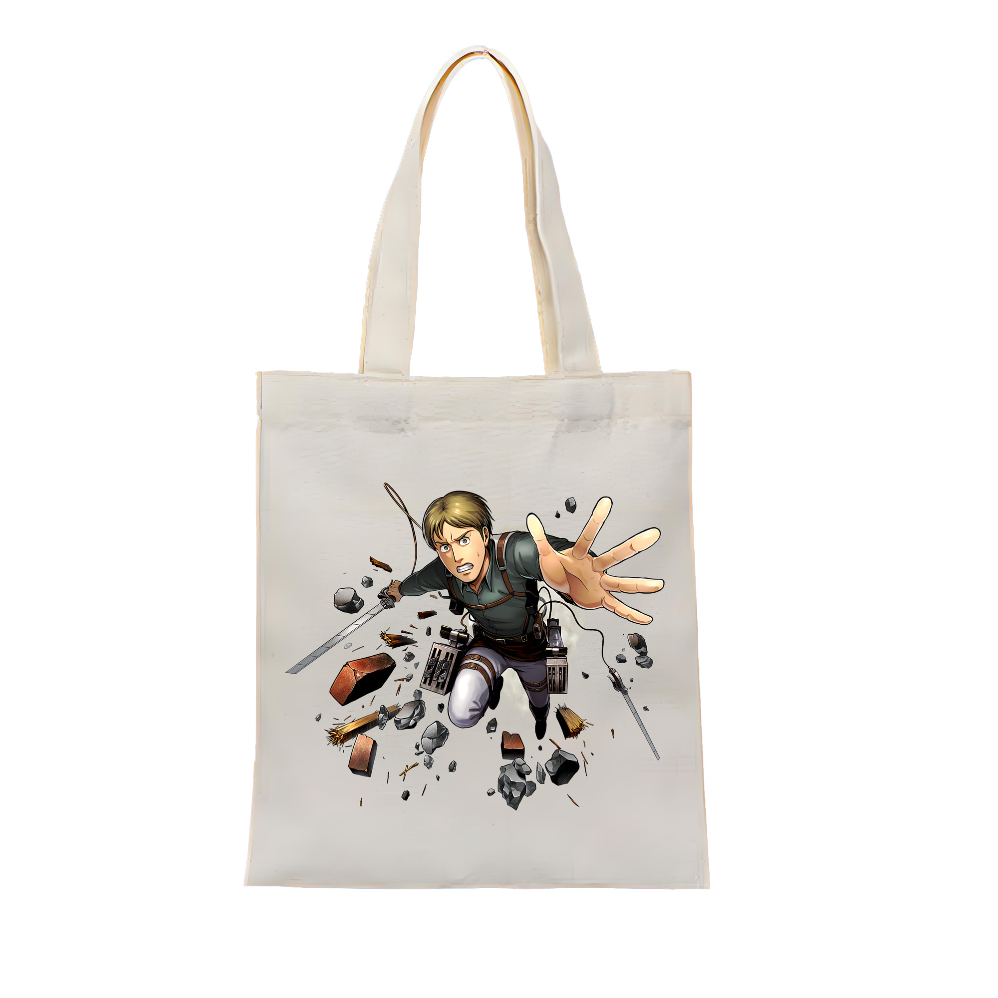 （画像用） 進撃の巨人 Attack on Titan 縦型キャンバス生地手提げバッグ　トートバッグ