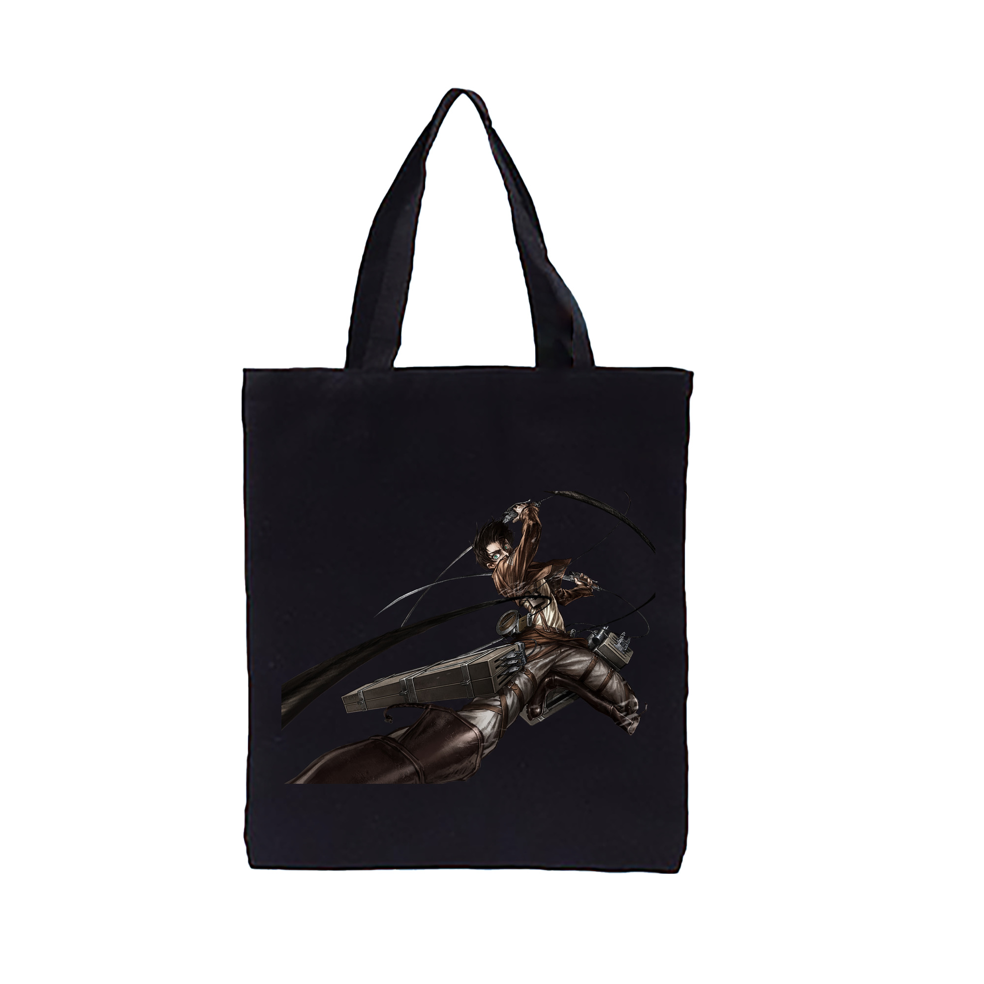 （画像用） 進撃の巨人 エレン･イェーガー Attack on Titan Eren Jäger 縦型キャンバス生地手提げバッグ　トートバッグ