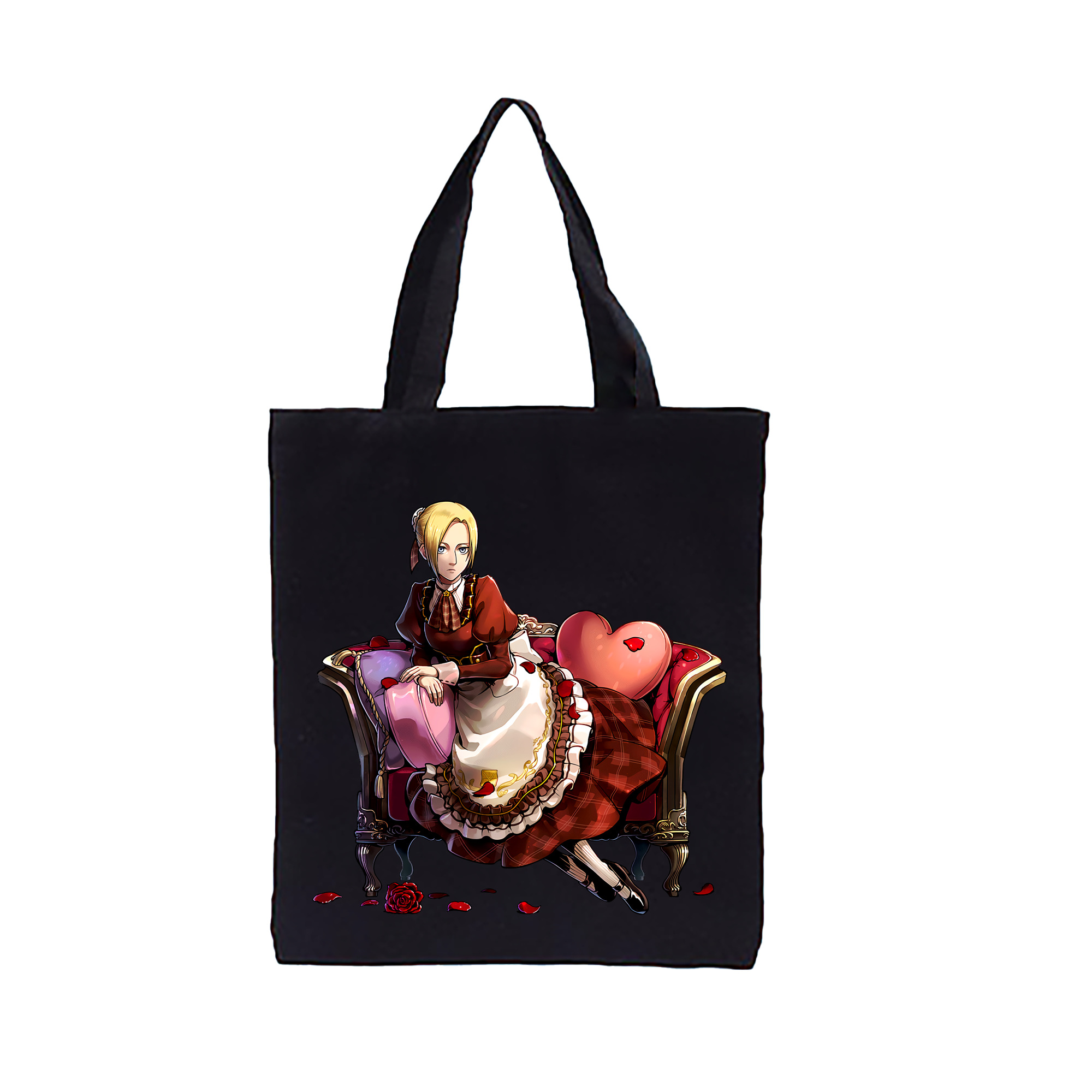 （画像用） 進撃の巨人 アニ・レオンハート Attack on Titan Annie Leonhart 縦型キャンバス生地手提げバッグ　トートバッグ
