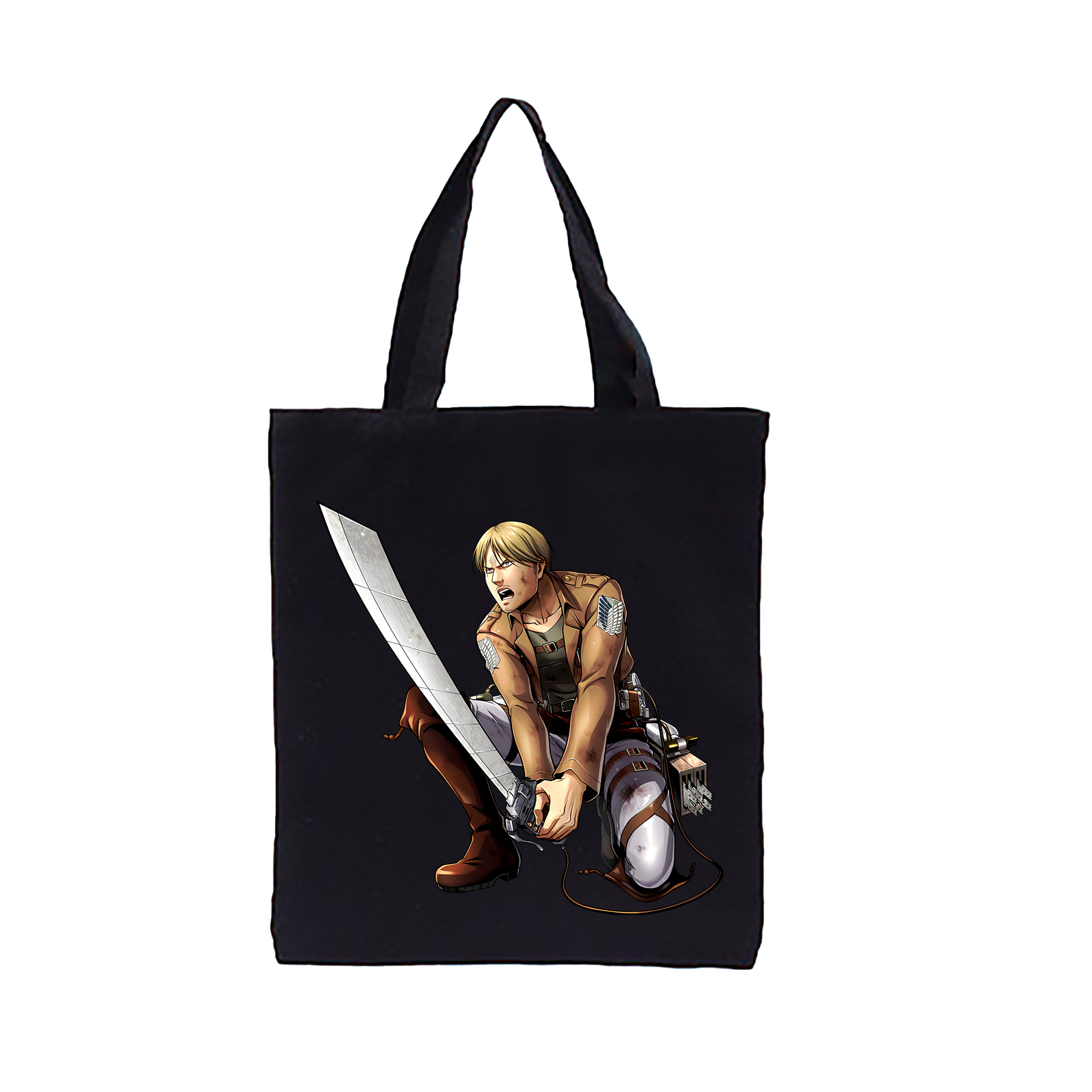（画像用） 進撃の巨人 ミケ·ザカリアス Attack on Titan Mike Zakarius 縦型キャンバス生地手提げバッグ　トートバッグ