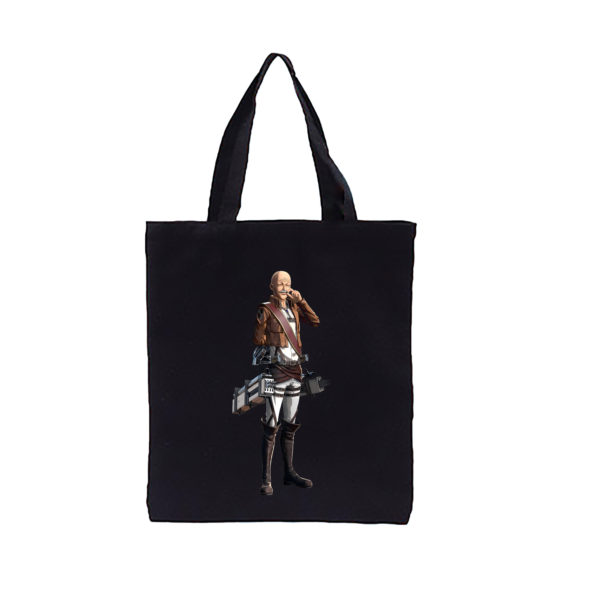 （画像用） 進撃の巨人 ドット·ピクシス Attack on Titan Dot Pixis 縦型キャンバス生地手提げバッグ　トートバッグ