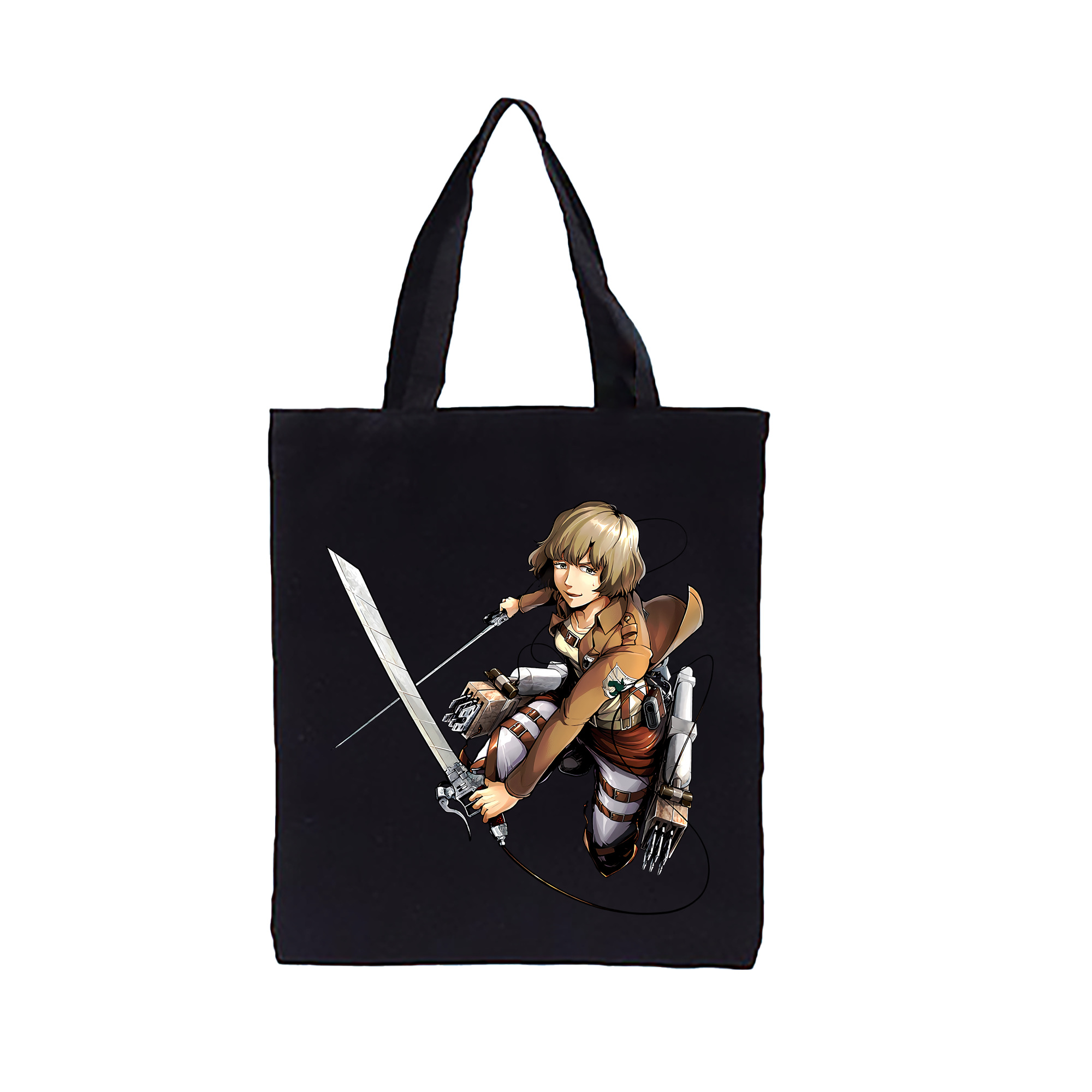 （画像用） 進撃の巨人 ヒツチ Attack on Titan Hitch 縦型キャンバス生地手提げバッグ　トートバッグ