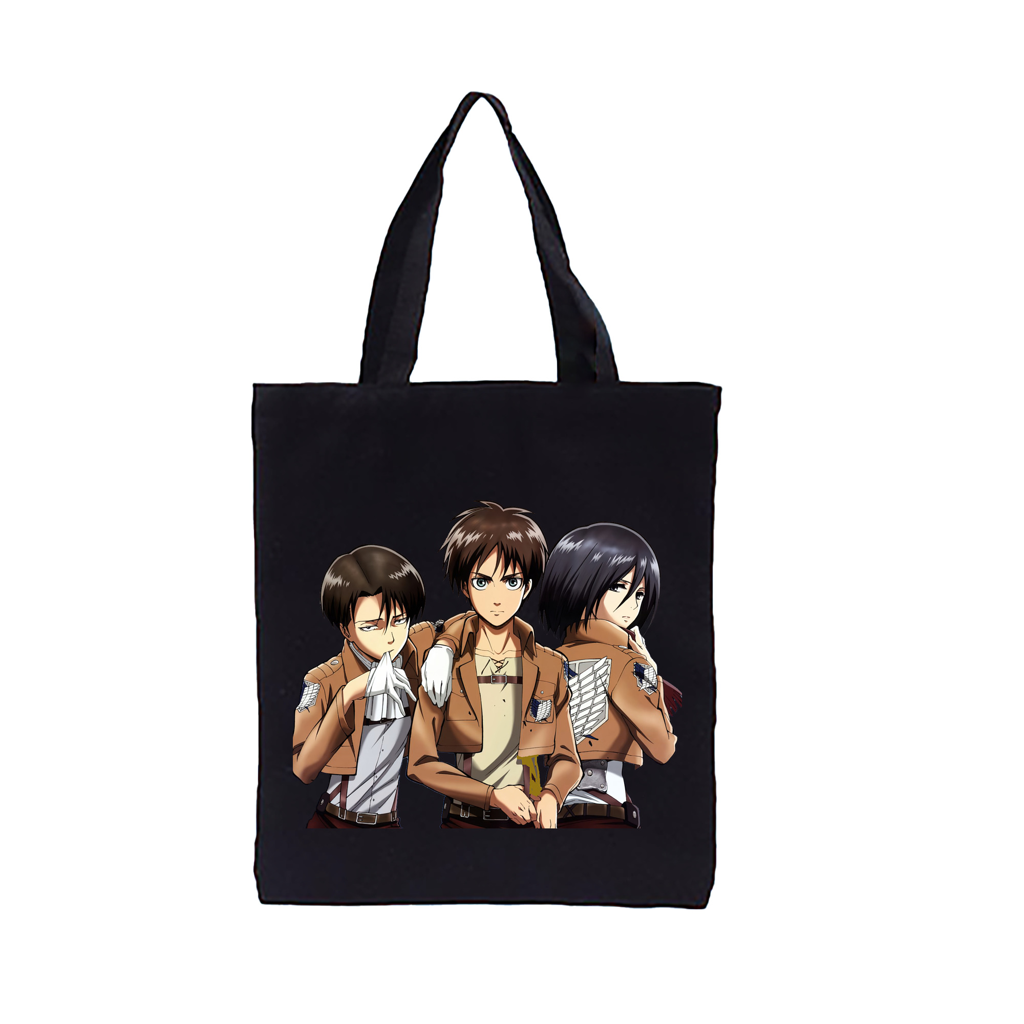 （画像用） 進撃の巨人 エレン･イェーガー Attack on Titan Eren Jäger 縦型キャンバス生地手提げバッグ　トートバッグ