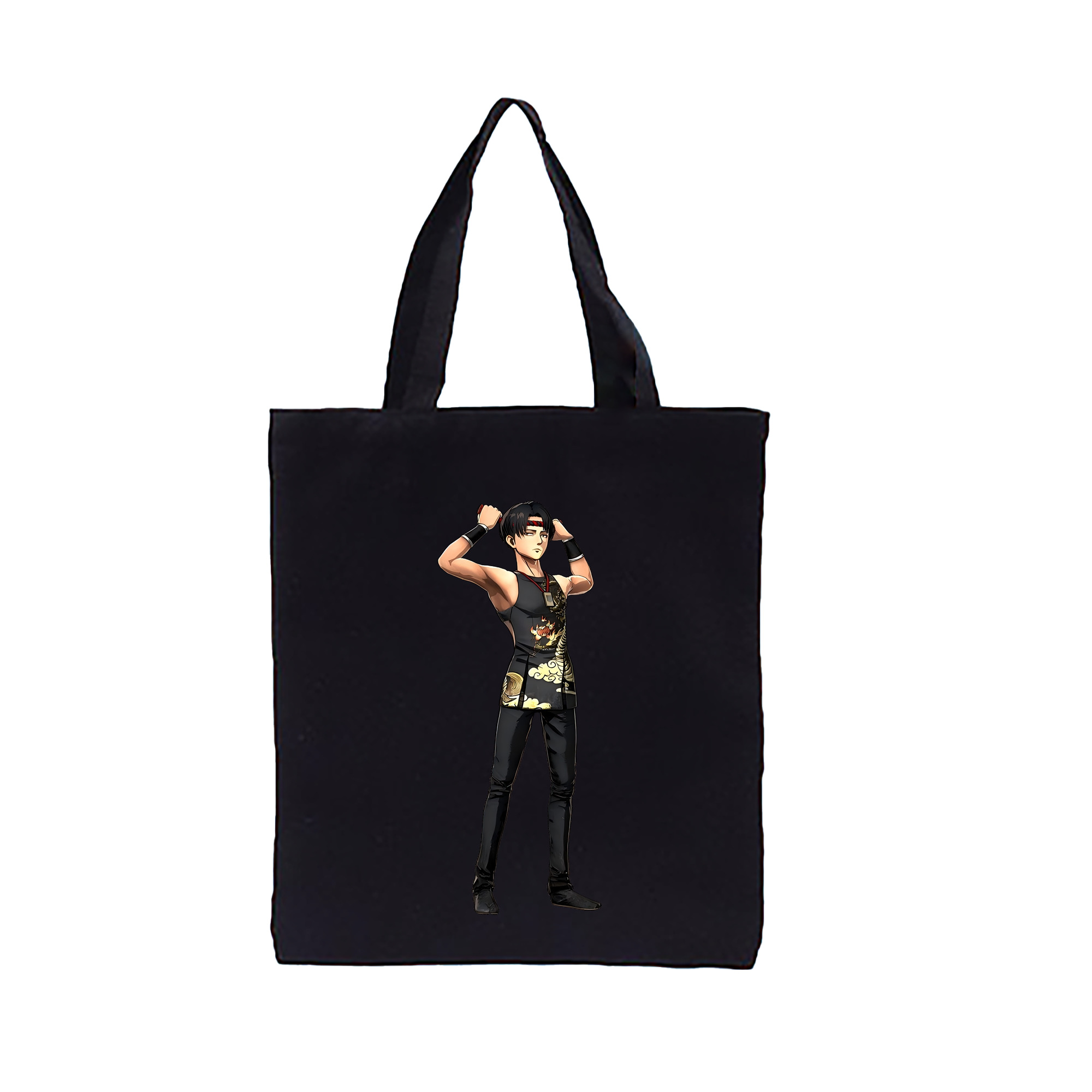 （画像用） 進撃の巨人 リヴァイ·アッカーマン Attack on Titan Levi Ackerman 縦型キャンバス生地手提げバッグ　トートバッグ