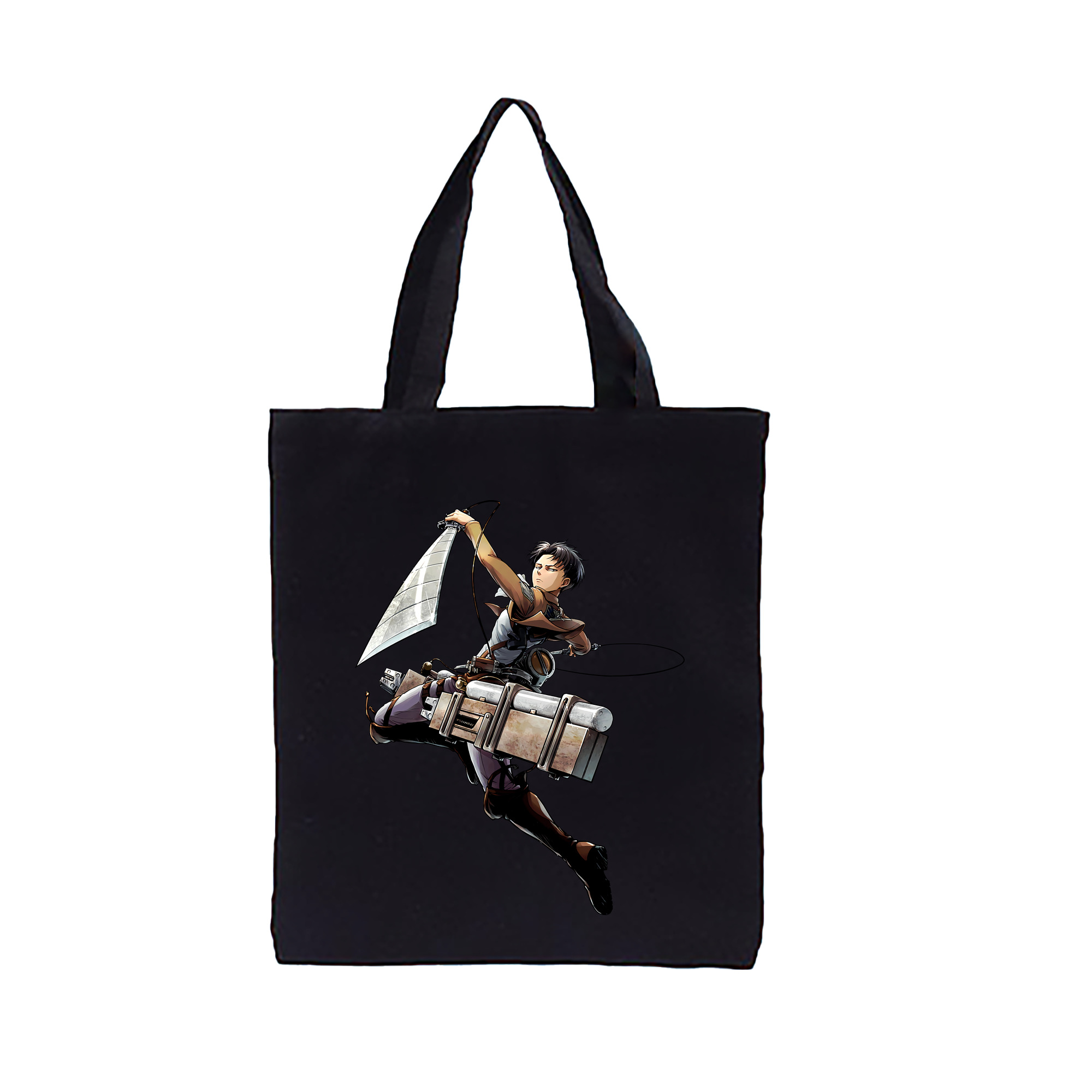 （画像用） 進撃の巨人 リヴァイ·アッカーマン Attack on Titan Levi Ackerman 縦型キャンバス生地手提げバッグ　トートバッグ