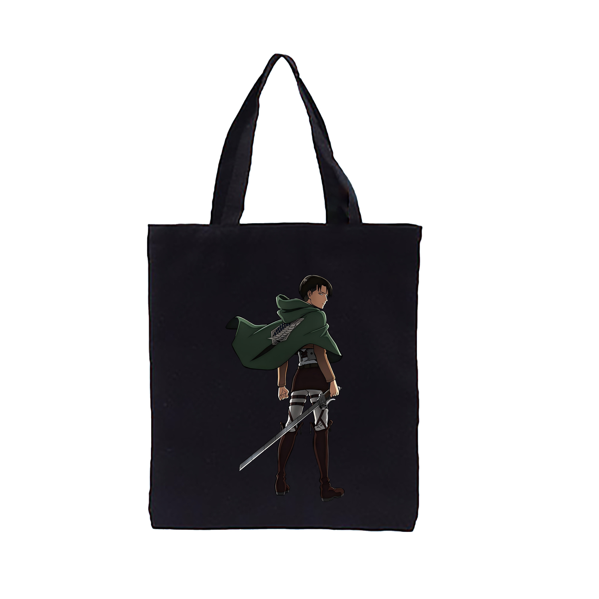（画像用） 進撃の巨人 リヴァイ·アッカーマン Attack on Titan Levi Ackerman 縦型キャンバス生地手提げバッグ　トートバッグ
