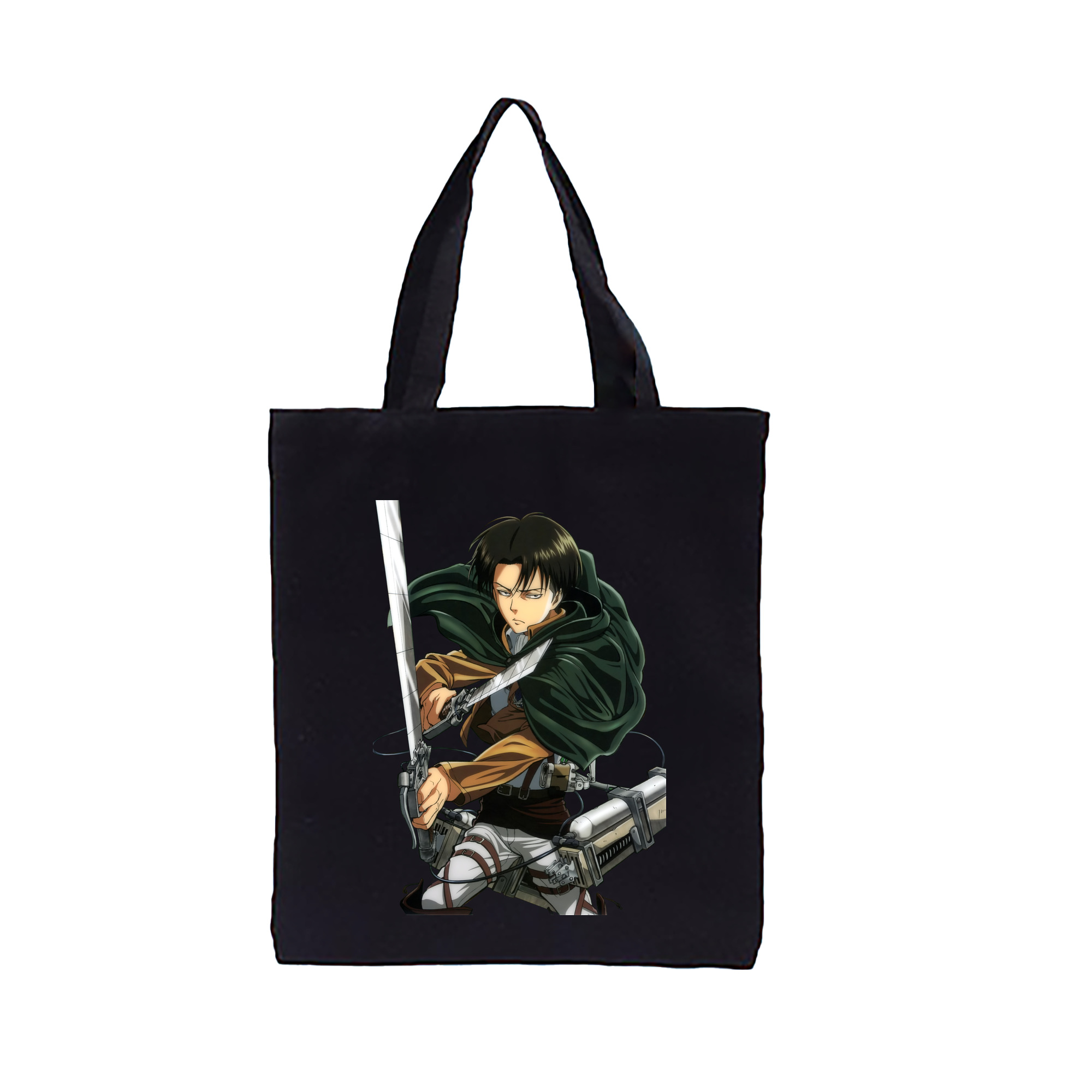 （画像用） 進撃の巨人 リヴァイ·アッカーマン Attack on Titan Levi Ackerman 縦型キャンバス生地手提げバッグ　トートバッグ