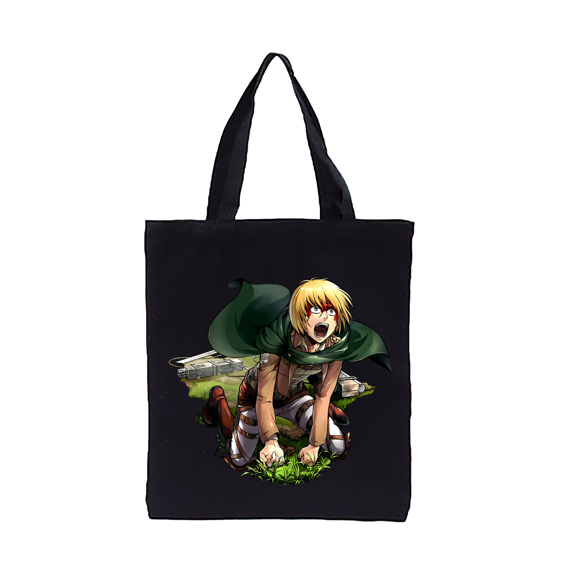 （画像用） 進撃の巨人 アルミン·アルレルト Attack on Titan Armin Arlert 縦型キャンバス生地手提げバッグ　トートバッグ
