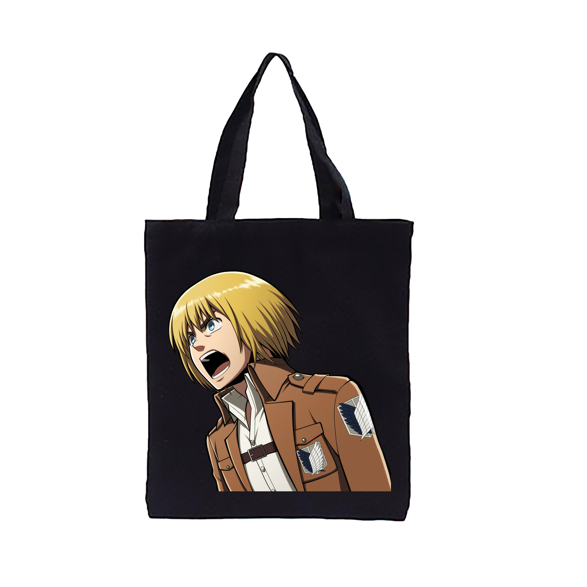 （画像用） 進撃の巨人 アルミン·アルレルト Attack on Titan Armin Arlert 縦型キャンバス生地手提げバッグ　トートバッグ