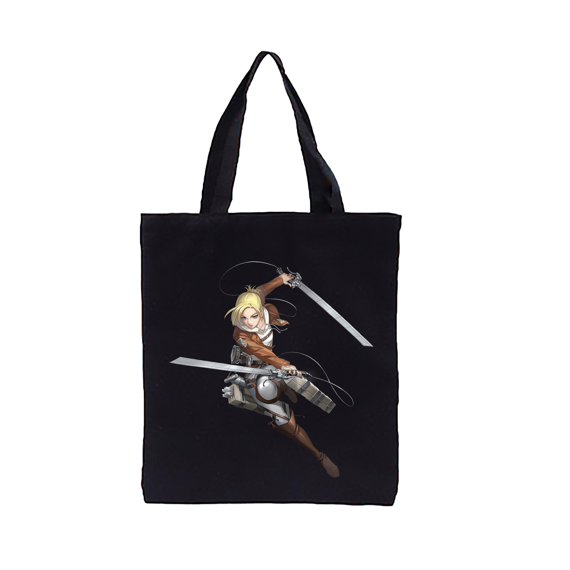 （画像用） 進撃の巨人 アニ・レオンハート Attack on Titan Annie Leonhart 縦型キャンバス生地手提げバッグ　トートバッグ
