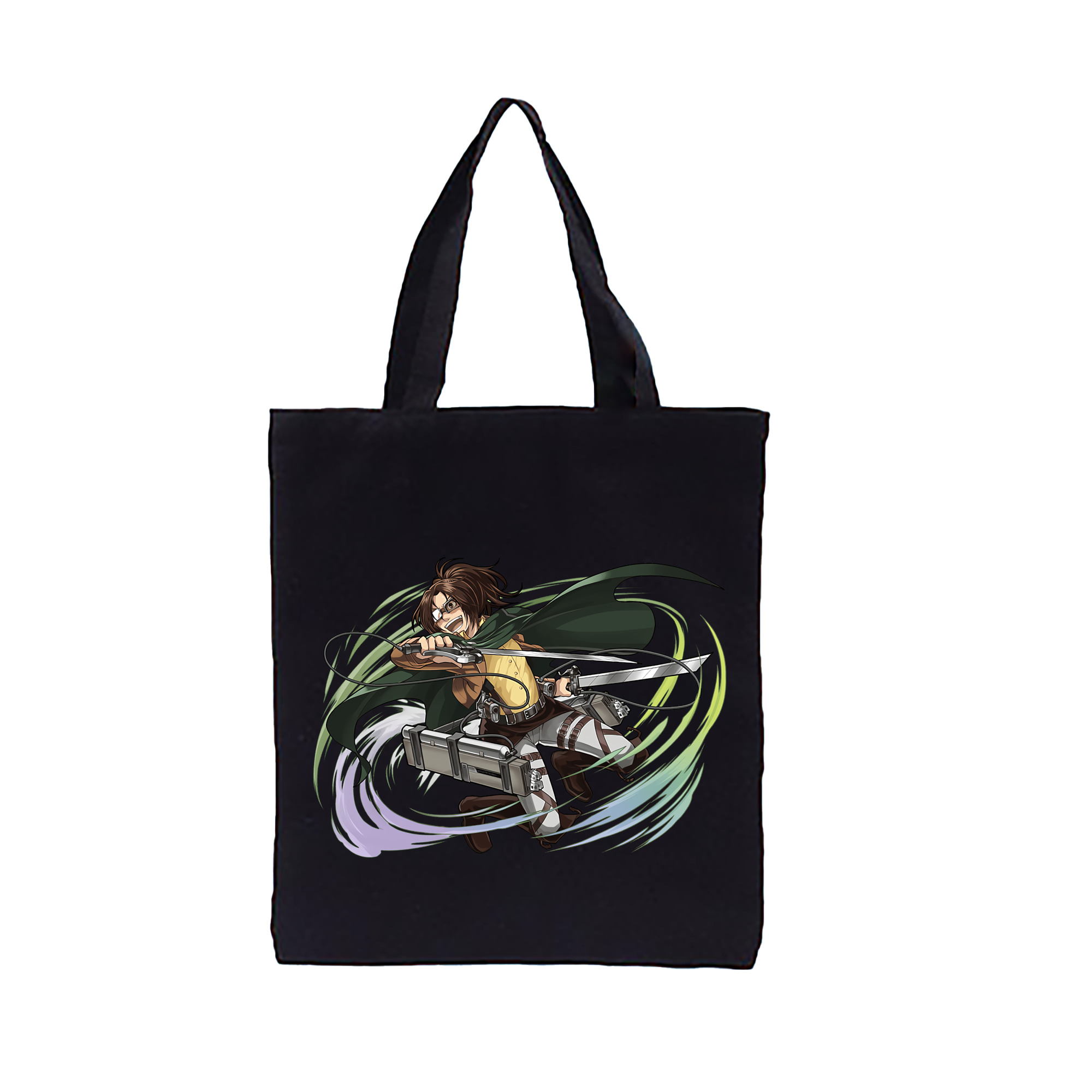 （画像用） 進撃の巨人 ハンジ·ゾエ Attack on Titan Hanji Zoe 縦型キャンバス生地手提げバッグ　トートバッグ