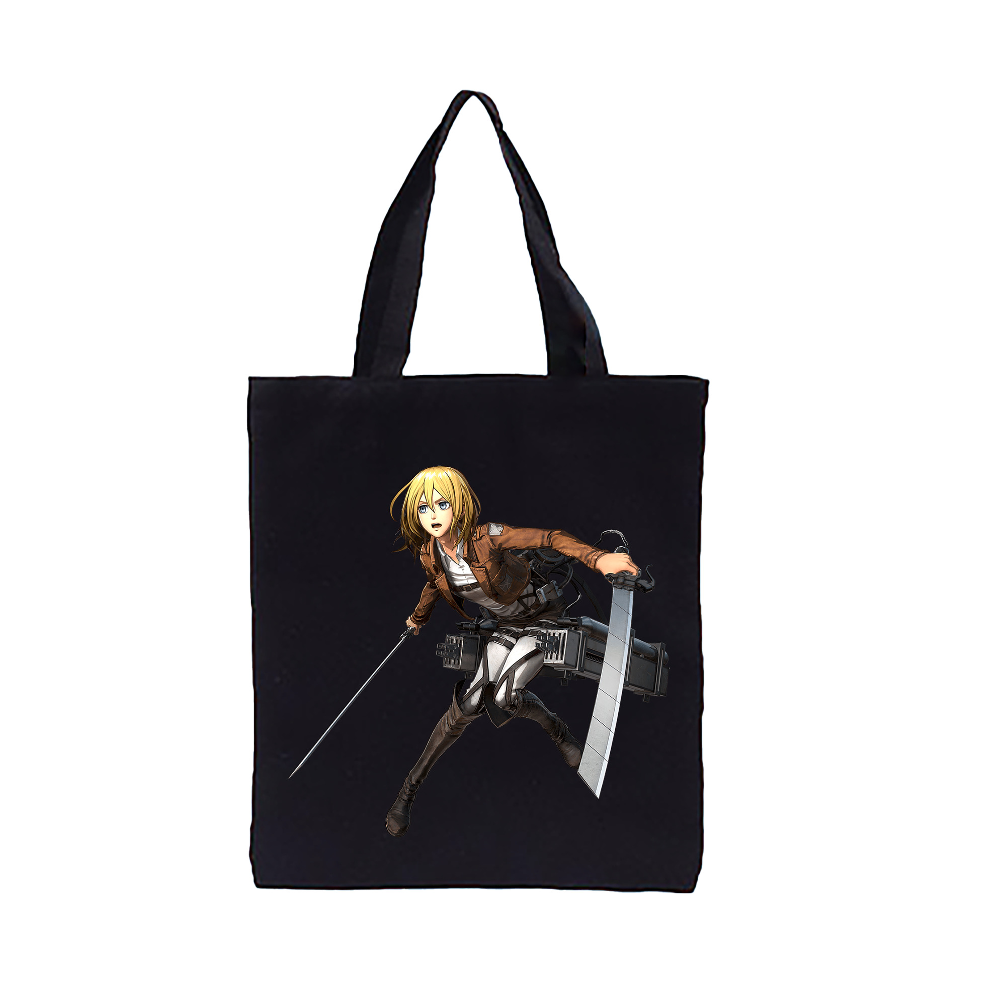 （画像用） 進撃の巨人 クリスタ·レンズ Attack on Titan Christa Lenz 縦型キャンバス生地手提げバッグ　トートバッグ