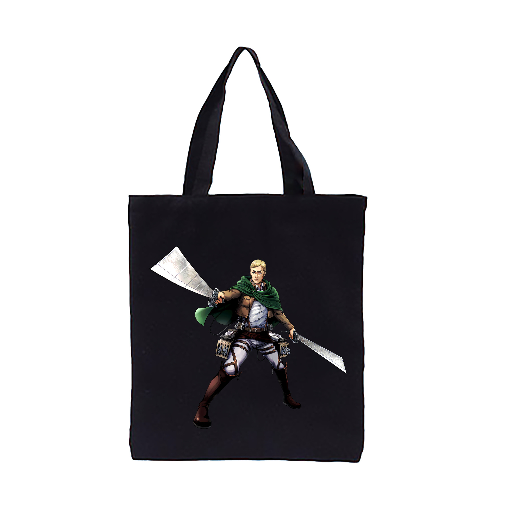 （画像用） 進撃の巨人 エルヴィン・スミス Attack on Titan Erwin Smith 縦型キャンバス生地手提げバッグ　トートバッグ