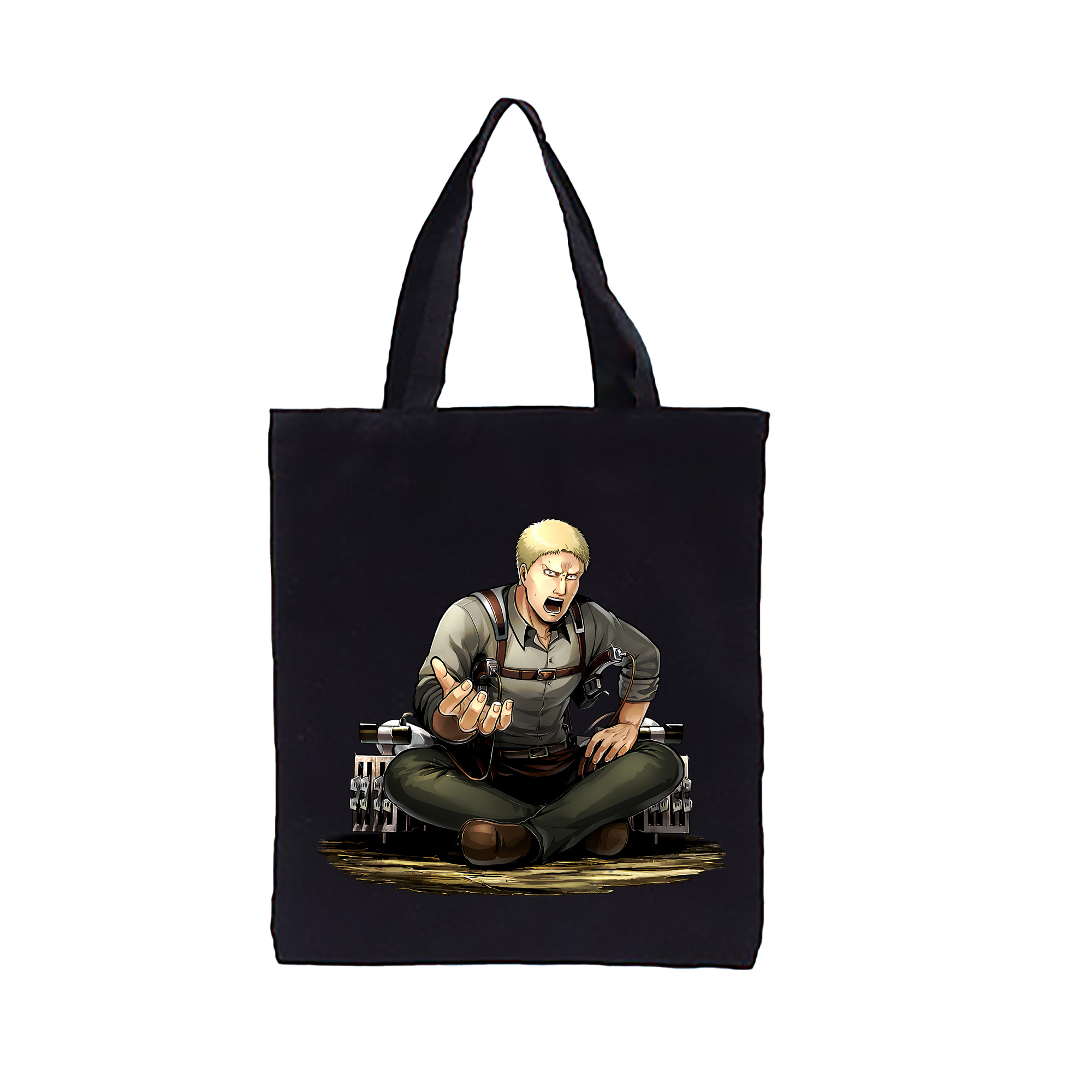 （画像用） 進撃の巨人 ライナー・ブラウン Attack on Titan Reiner Braun 縦型キャンバス生地手提げバッグ　トートバッグ