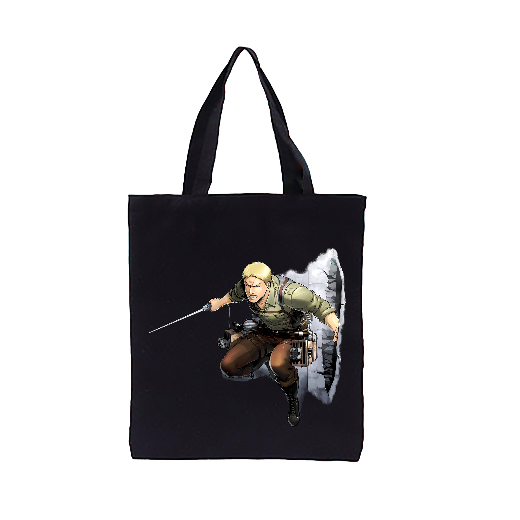 （画像用） 進撃の巨人 ライナー・ブラウン Attack on Titan Reiner Braun 縦型キャンバス生地手提げバッグ　トートバッグ
