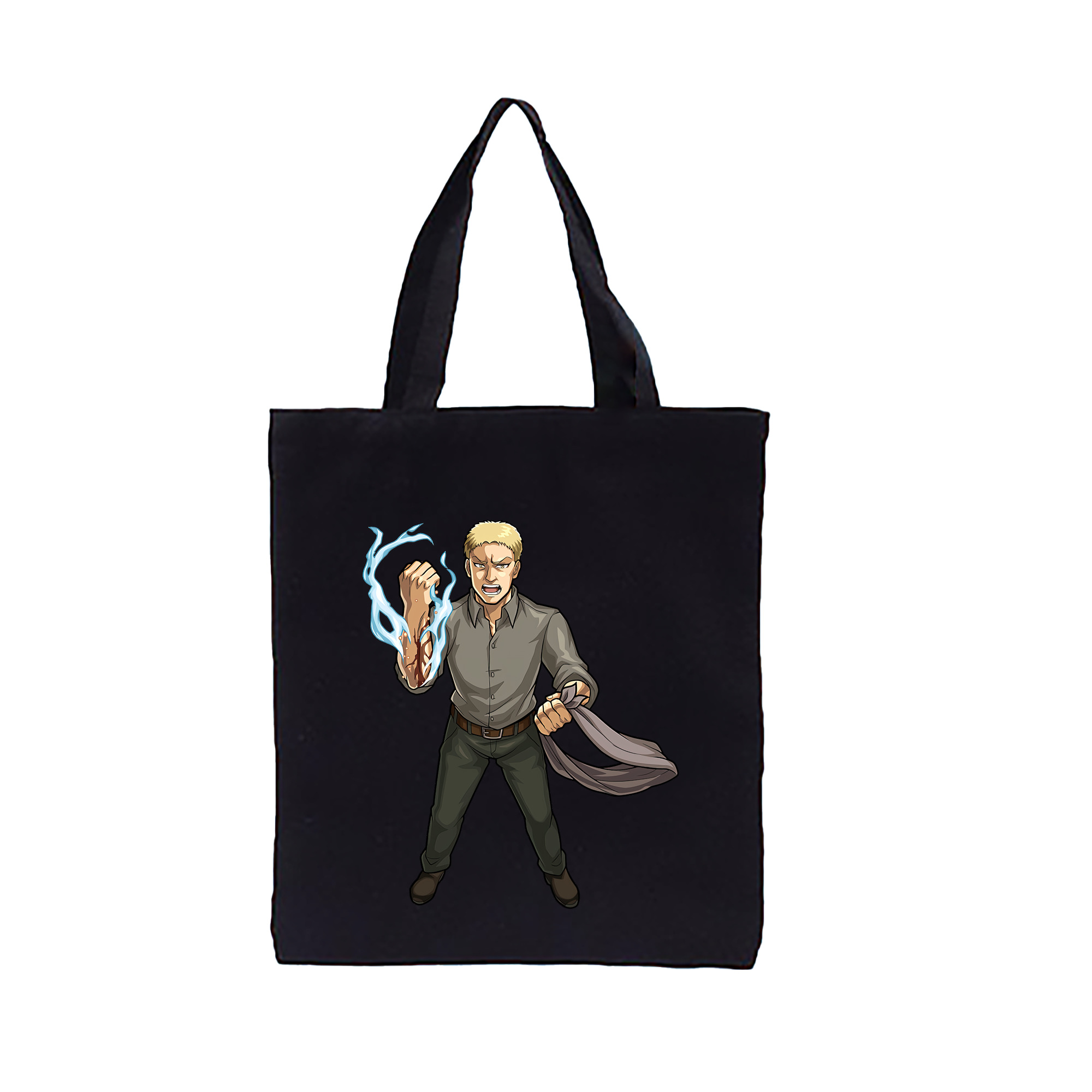 （画像用） 進撃の巨人 ライナー・ブラウン Attack on Titan Reiner Braun 縦型キャンバス生地手提げバッグ　トートバッグ