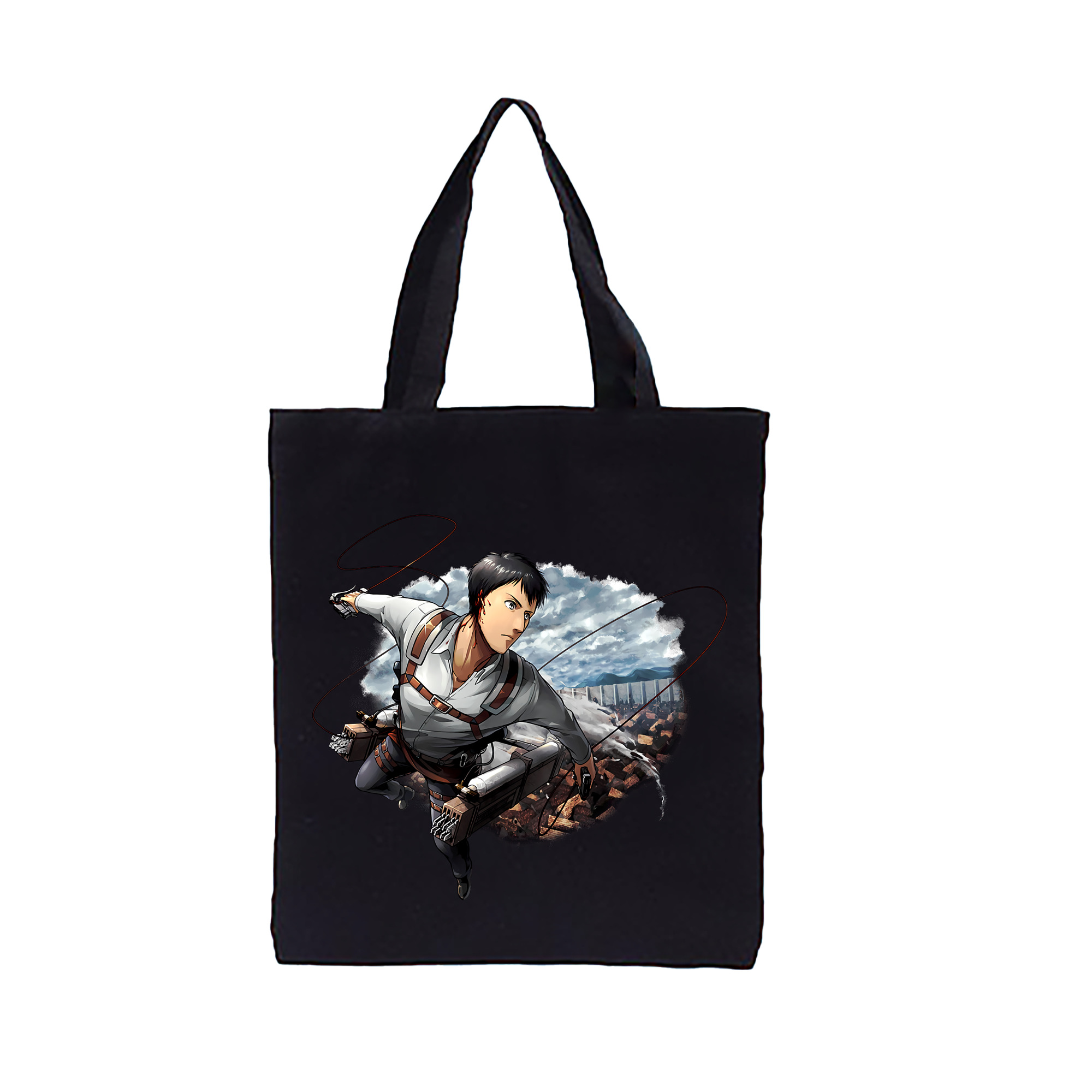 （画像用） 進撃の巨人 ベルトルト・フーバー Attack on Titan Bertholdt Hoover 縦型キャンバス生地手提げバッグ　トートバッグ