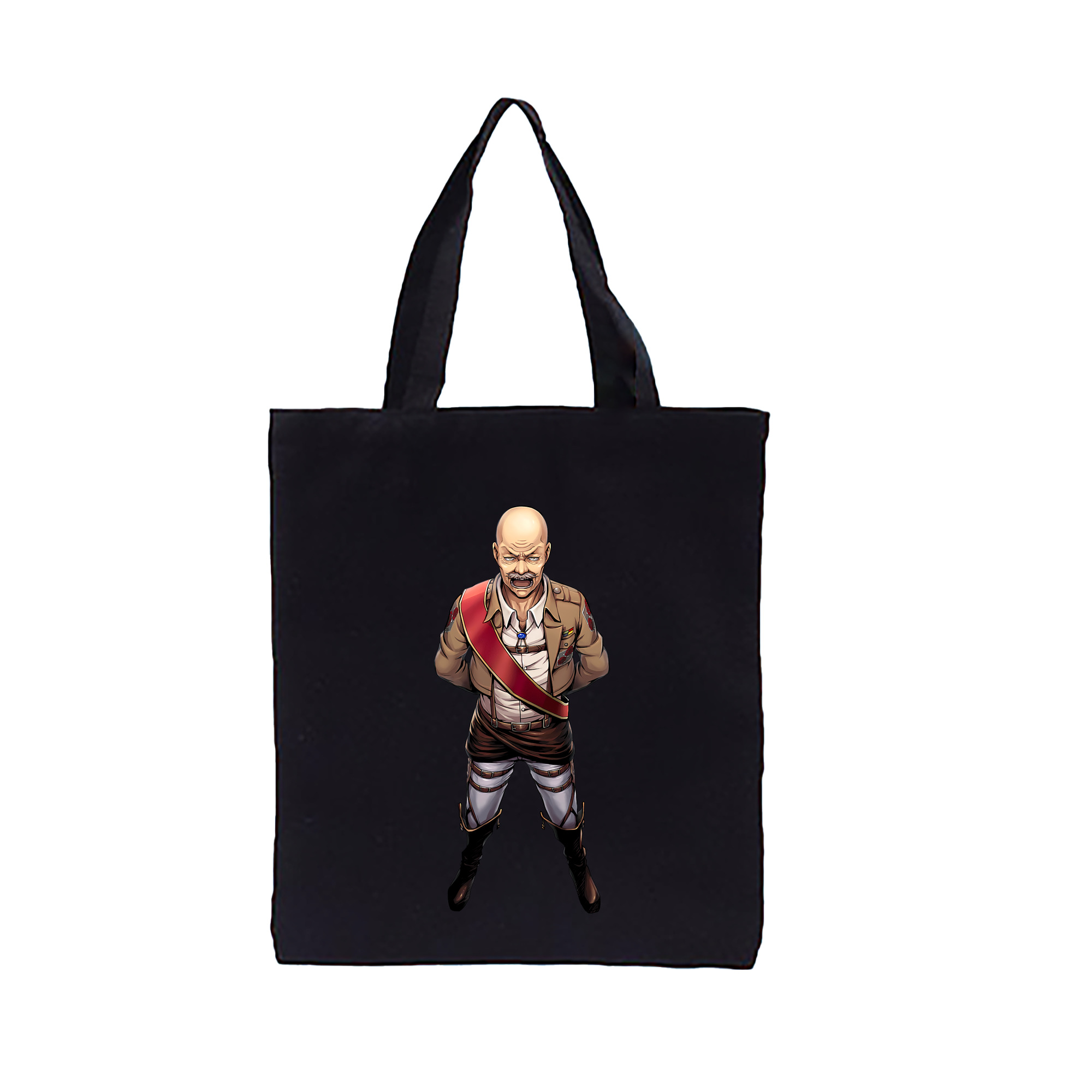 （画像用） 進撃の巨人 ドット·ピクシス Attack on Titan Dot Pixis 縦型キャンバス生地手提げバッグ　トートバッグ