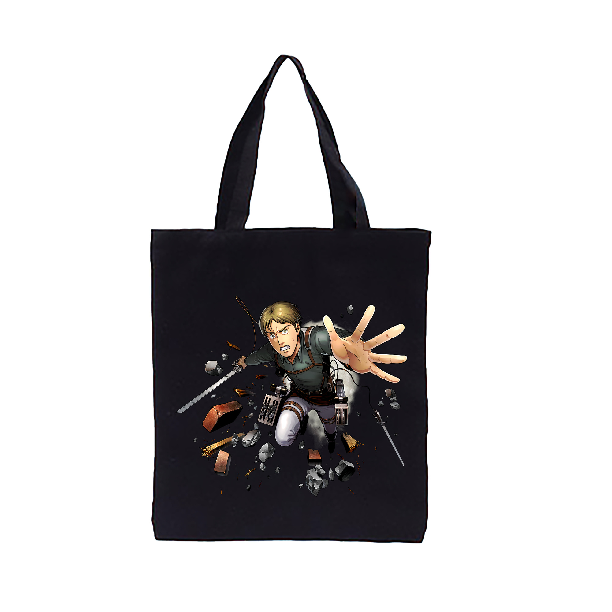 （画像用） 進撃の巨人 Attack on Titan 縦型キャンバス生地手提げバッグ　トートバッグ