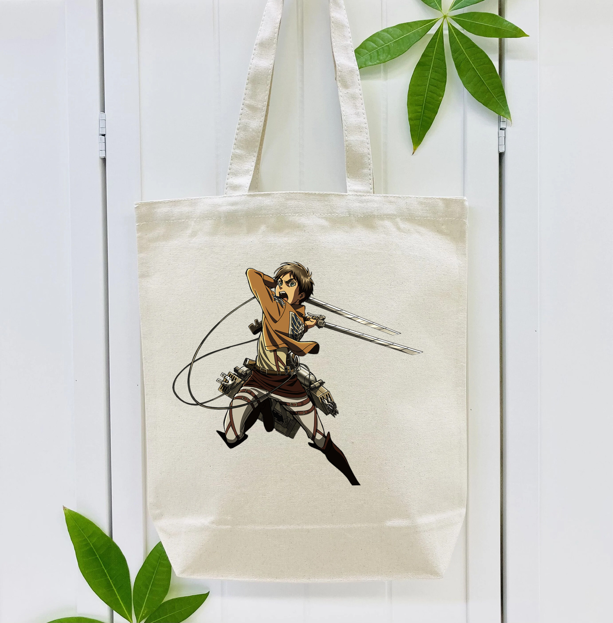 進撃の巨人 エレン･イェーガー Attack on Titan Eren Jäger 縦型キャンバス生地手提げバッグ　トートバッグ