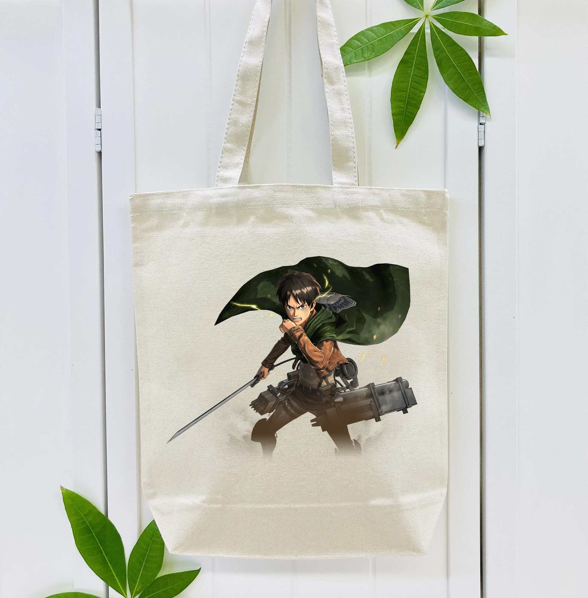 進撃の巨人 エレン･イェーガー Attack on Titan Eren Jäger 縦型キャンバス生地手提げバッグ　トートバッグ