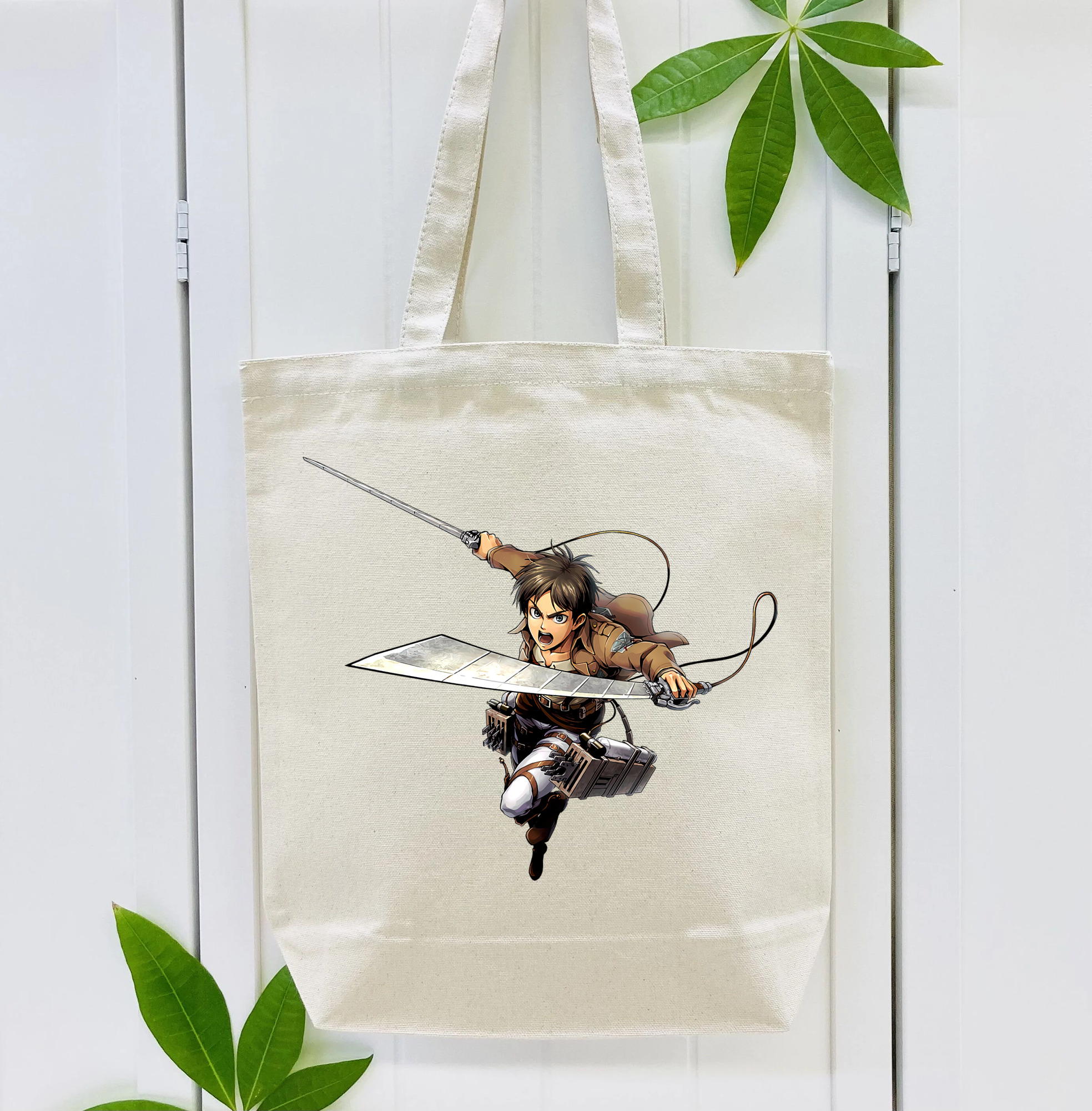 進撃の巨人 エレン･イェーガー Attack on Titan Eren Jäger 縦型キャンバス生地手提げバッグ　トートバッグ