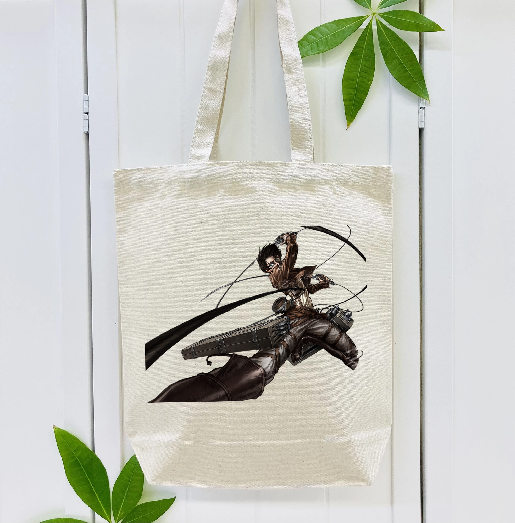 進撃の巨人 エレン･イェーガー Attack on Titan Eren Jäger 縦型キャンバス生地手提げバッグ　トートバッグ