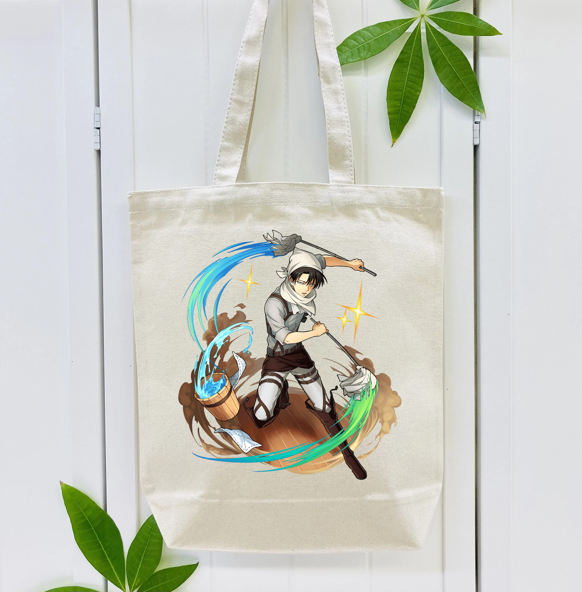 進撃の巨人 リヴァイ·アッカーマン Attack on Titan Levi Ackerman 縦型キャンバス生地手提げバッグ　トートバッグ