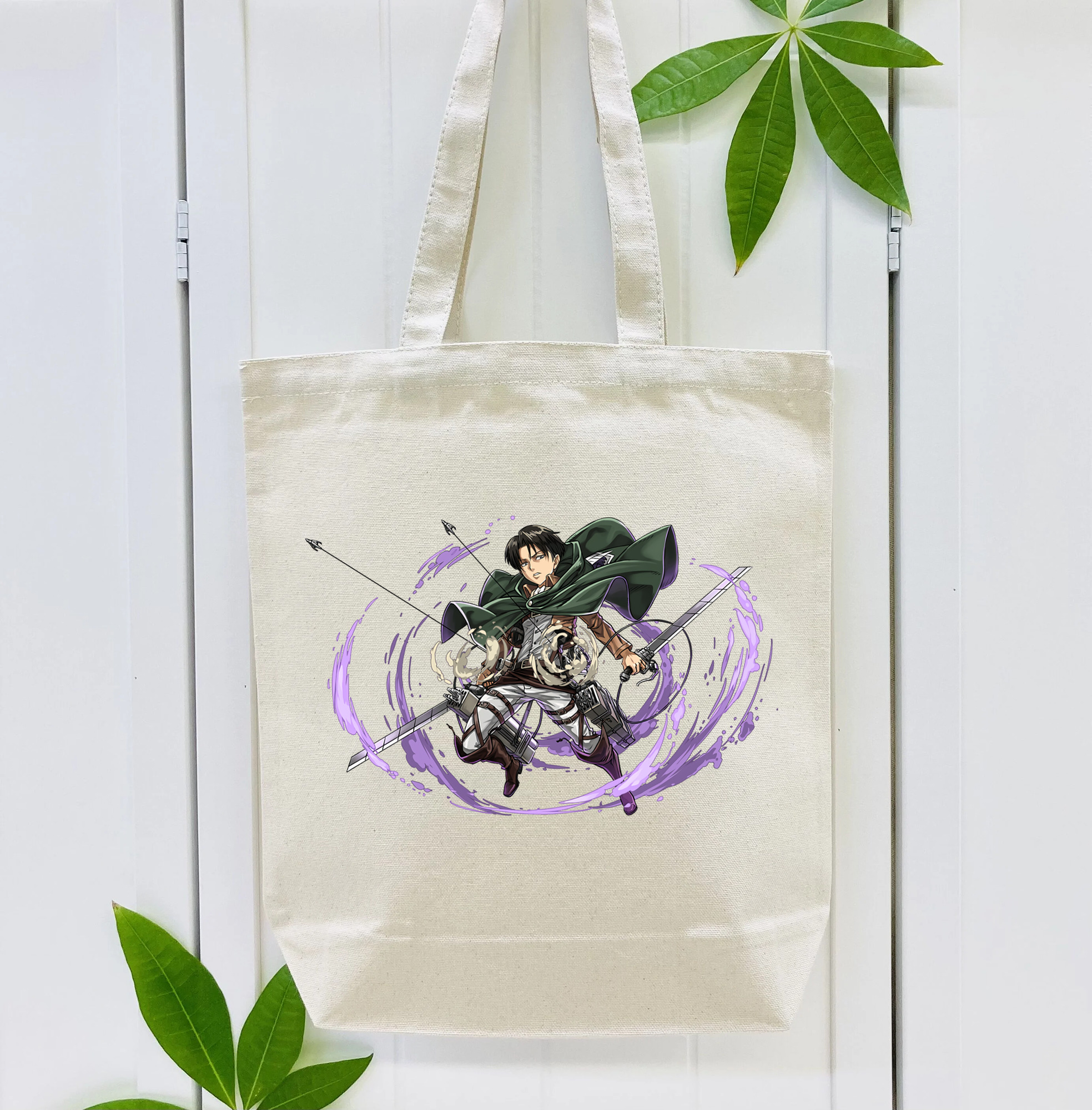 進撃の巨人 リヴァイ·アッカーマン Attack on Titan Levi Ackerman 縦型キャンバス生地手提げバッグ　トートバッグ