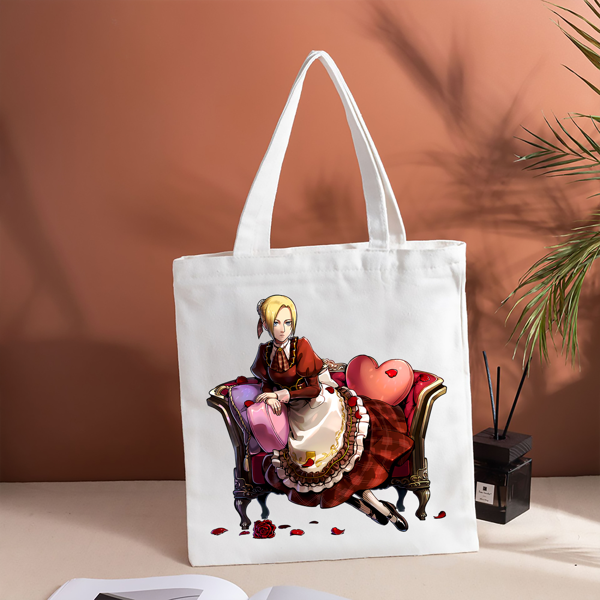 進撃の巨人 アニ・レオンハート Attack on Titan Annie Leonhart 縦型キャンバス生地手提げバッグ　トートバッグ
