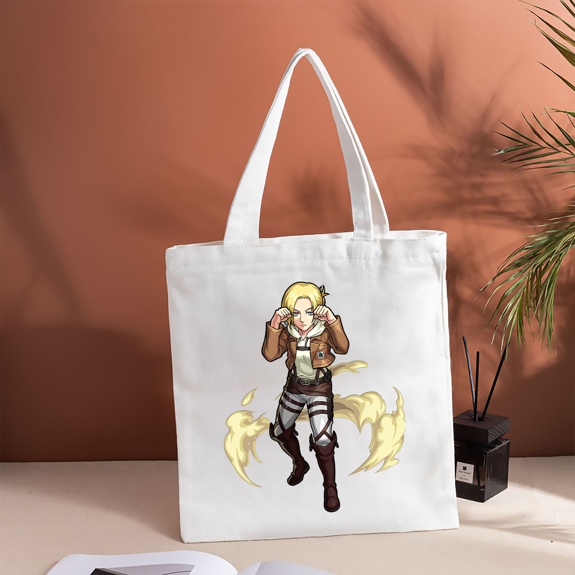進撃の巨人 アニ・レオンハート Attack on Titan Annie Leonhart 縦型キャンバス生地手提げバッグ　トートバッグ