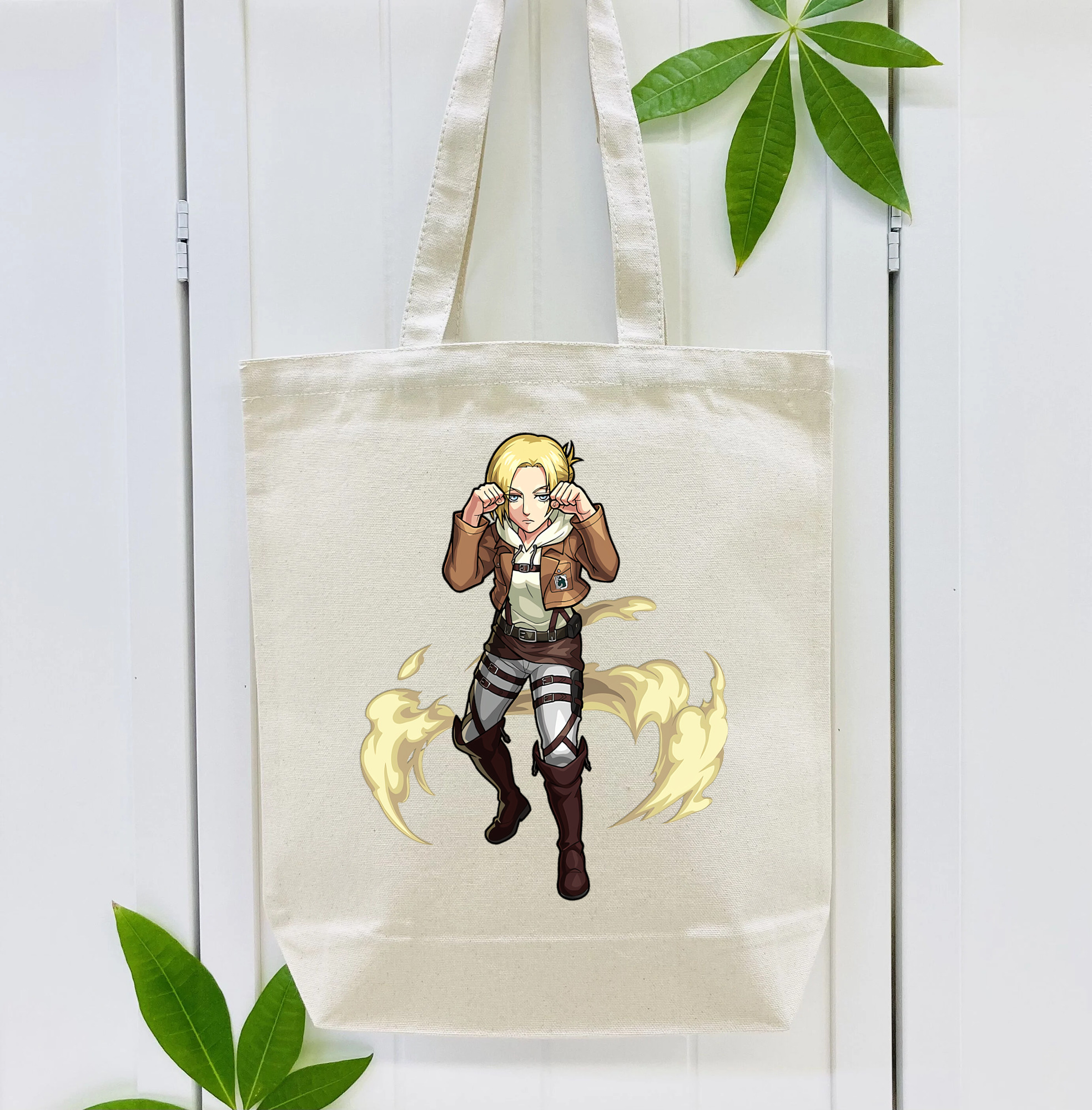 進撃の巨人 アニ・レオンハート Attack on Titan Annie Leonhart 縦型キャンバス生地手提げバッグ　トートバッグ