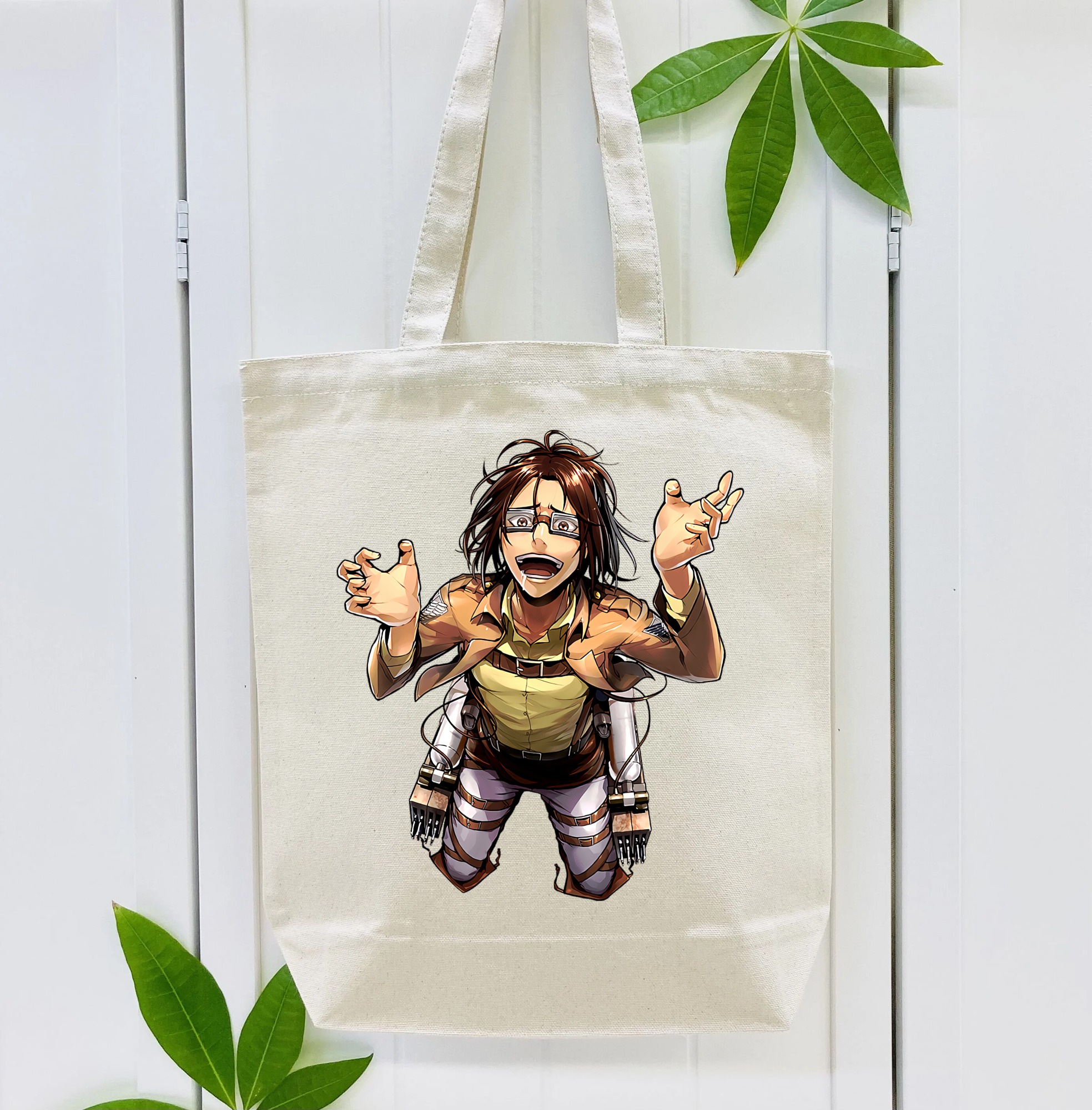 進撃の巨人 ハンジ·ゾエ Attack on Titan Hanji Zoe 縦型キャンバス生地手提げバッグ　トートバッグ