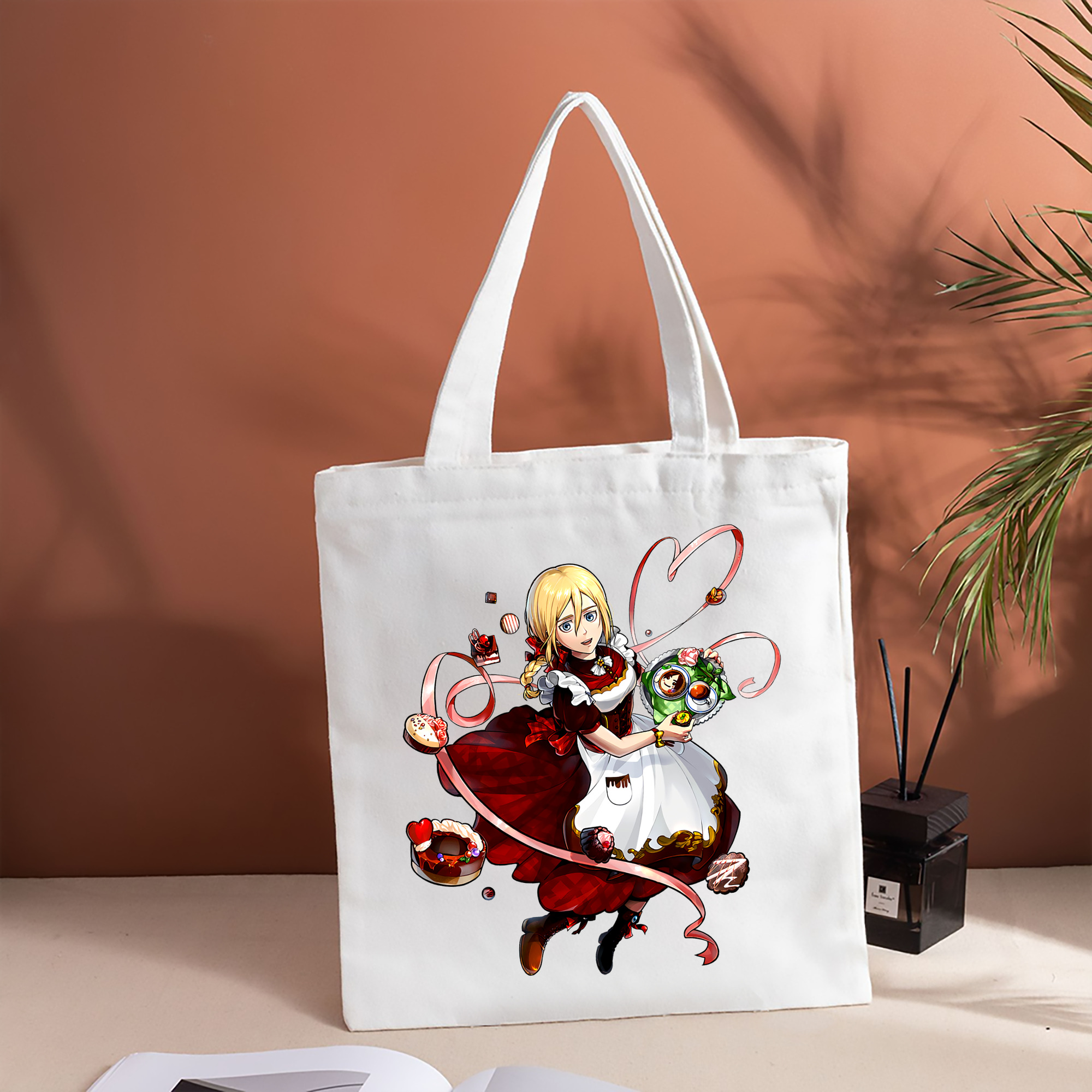 進撃の巨人 クリスタ·レンズ Attack on Titan Christa Lenz 縦型キャンバス生地手提げバッグ　トートバッグ
