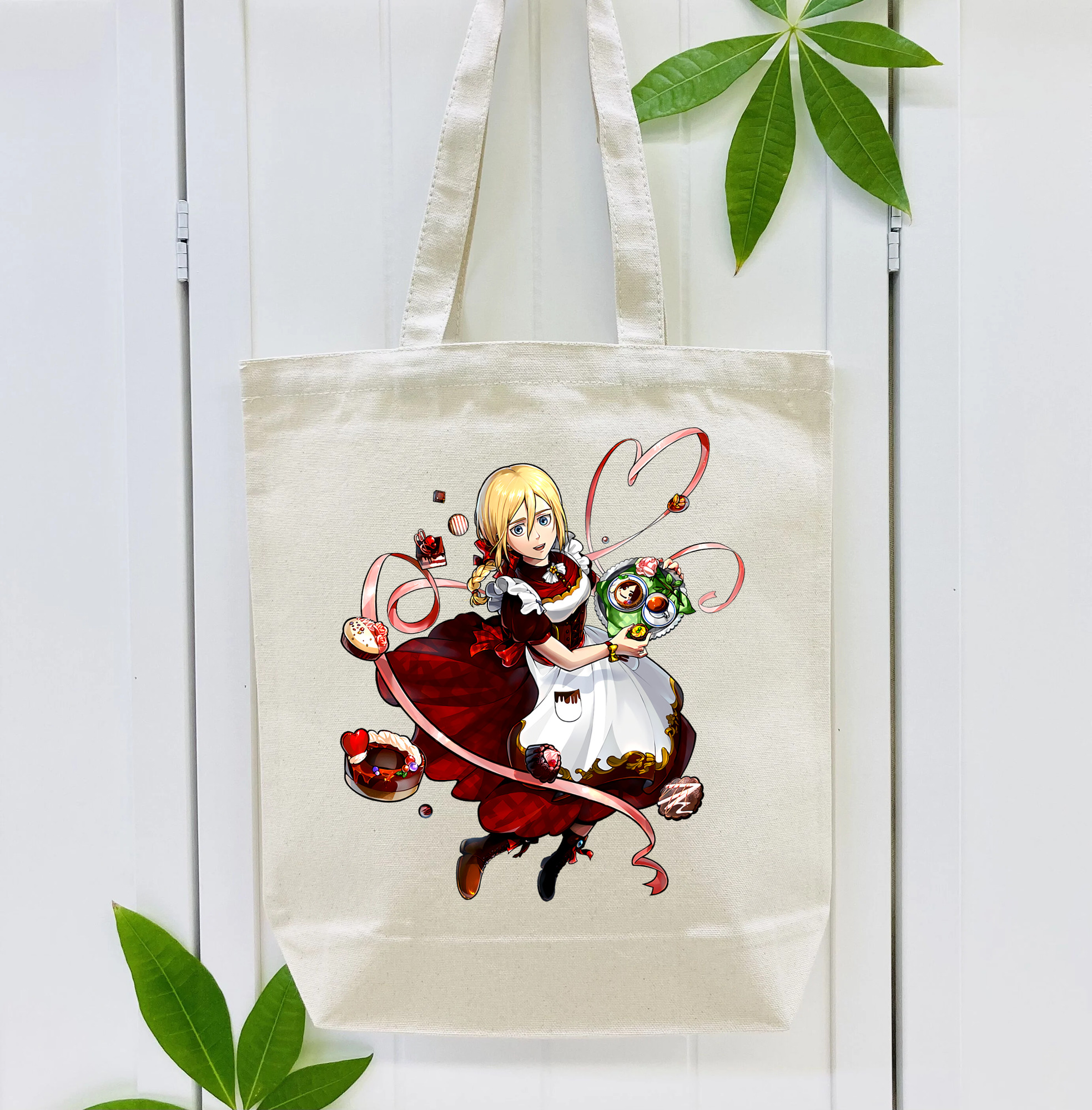 進撃の巨人 クリスタ·レンズ Attack on Titan Christa Lenz 縦型キャンバス生地手提げバッグ　トートバッグ