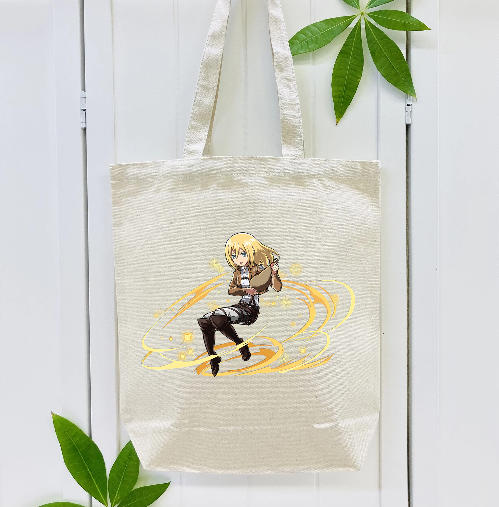 進撃の巨人 クリスタ·レンズ Attack on Titan Christa Lenz 縦型キャンバス生地手提げバッグ　トートバッグ