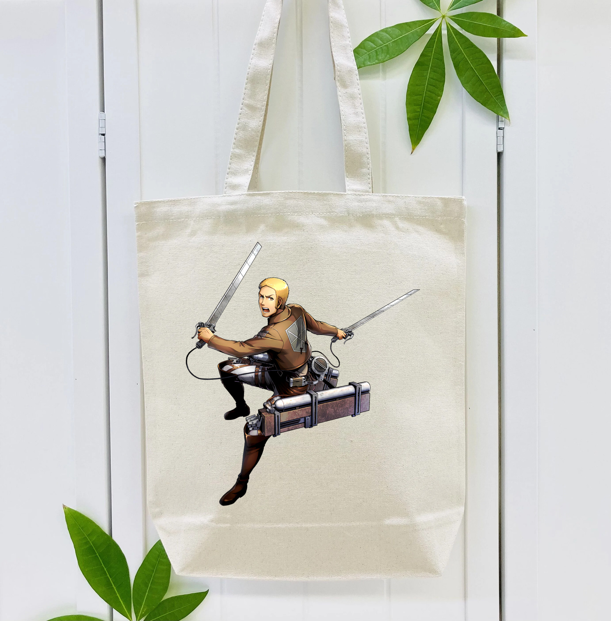 進撃の巨人 ライナー・ブラウン Attack on Titan Reiner Braun 縦型キャンバス生地手提げバッグ　トートバッグ