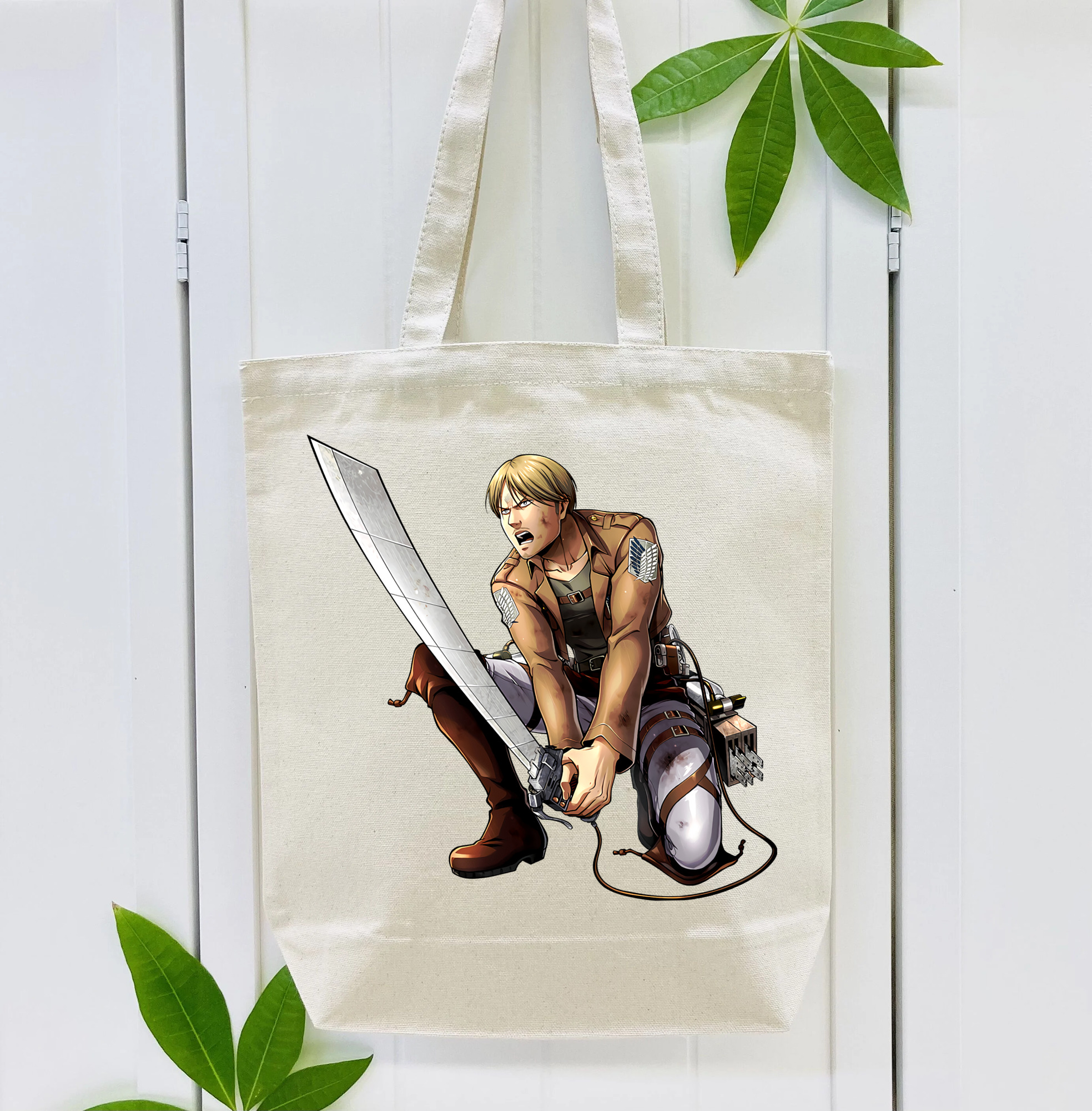 進撃の巨人 ミケ·ザカリアス Attack on Titan Mike Zakarius 縦型キャンバス生地手提げバッグ　トートバッグ