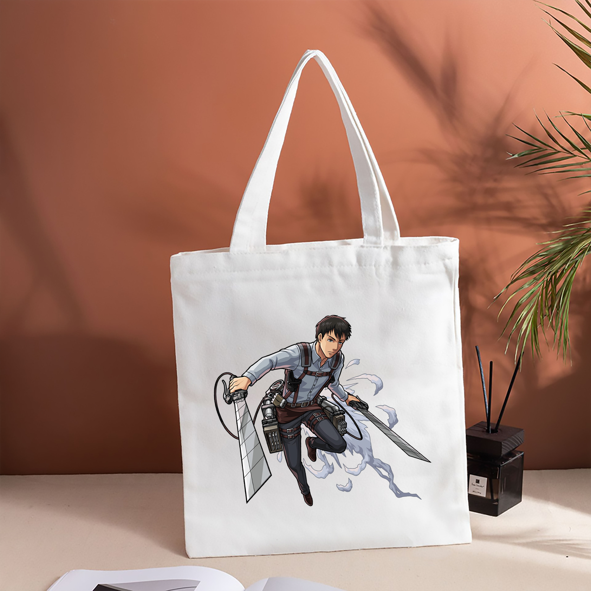 進撃の巨人 ベルトルト・フーバー Attack on Titan Bertholdt Hoover 縦型キャンバス生地手提げバッグ　トートバッグ