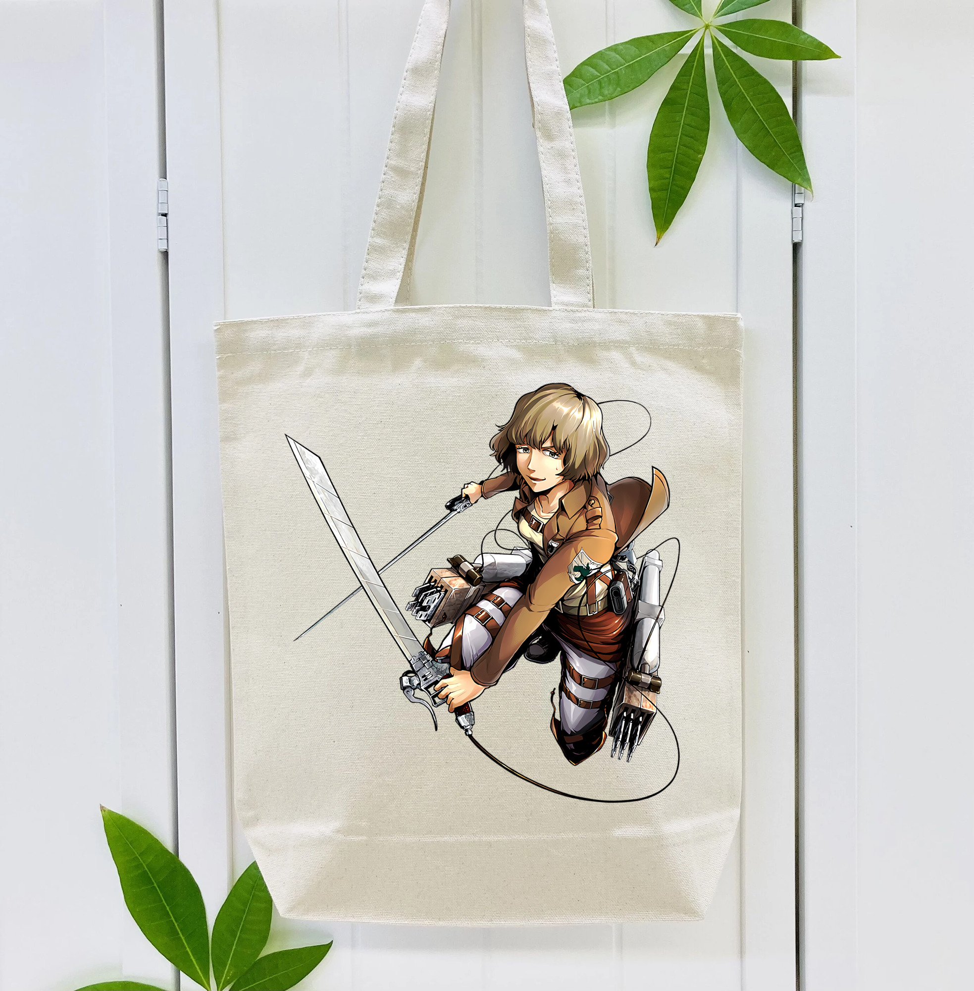 進撃の巨人 ヒツチ Attack on Titan Hitch 縦型キャンバス生地手提げバッグ　トートバッグ