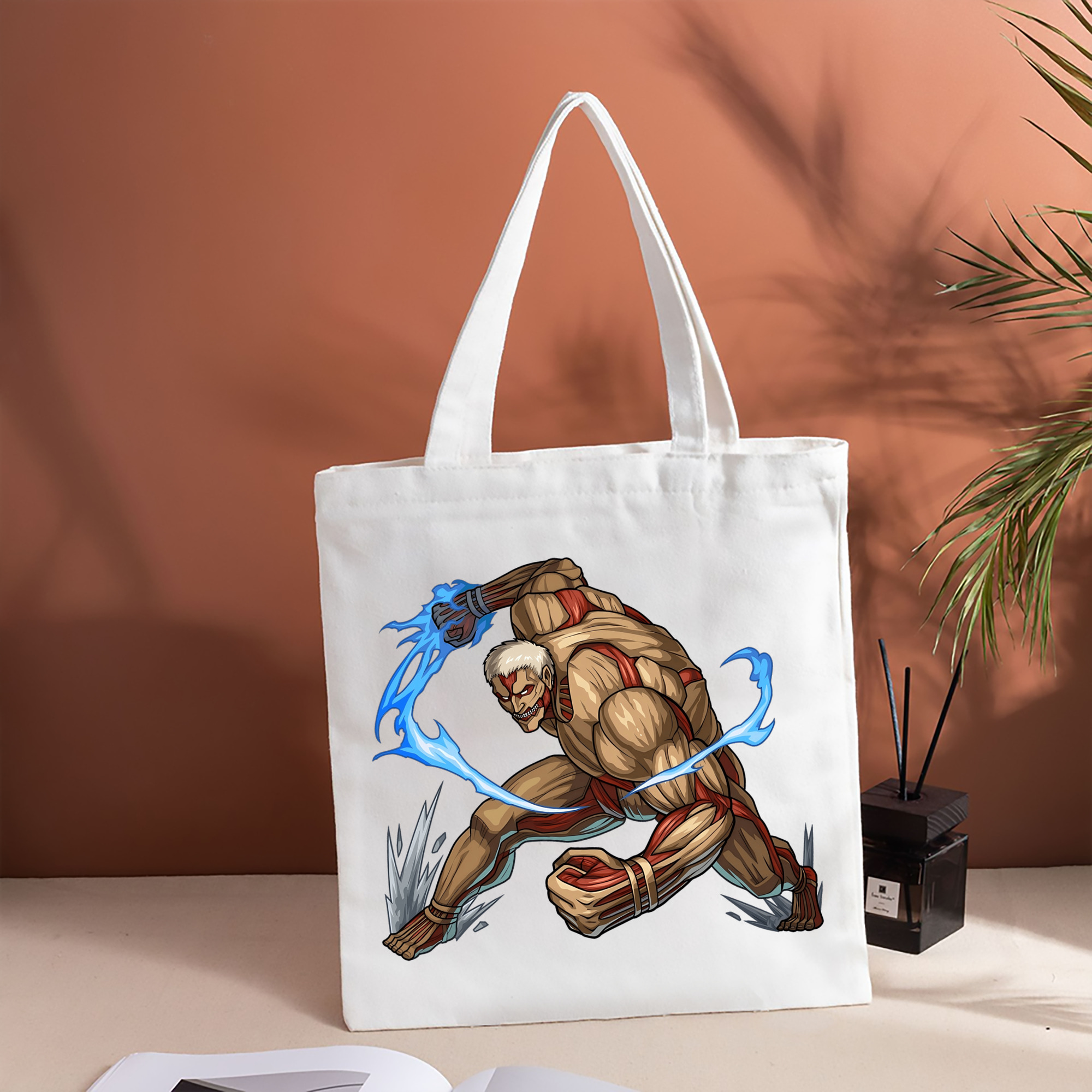 進撃の巨人 Attack on Titan 縦型キャンバス生地手提げバッグ　トートバッグ