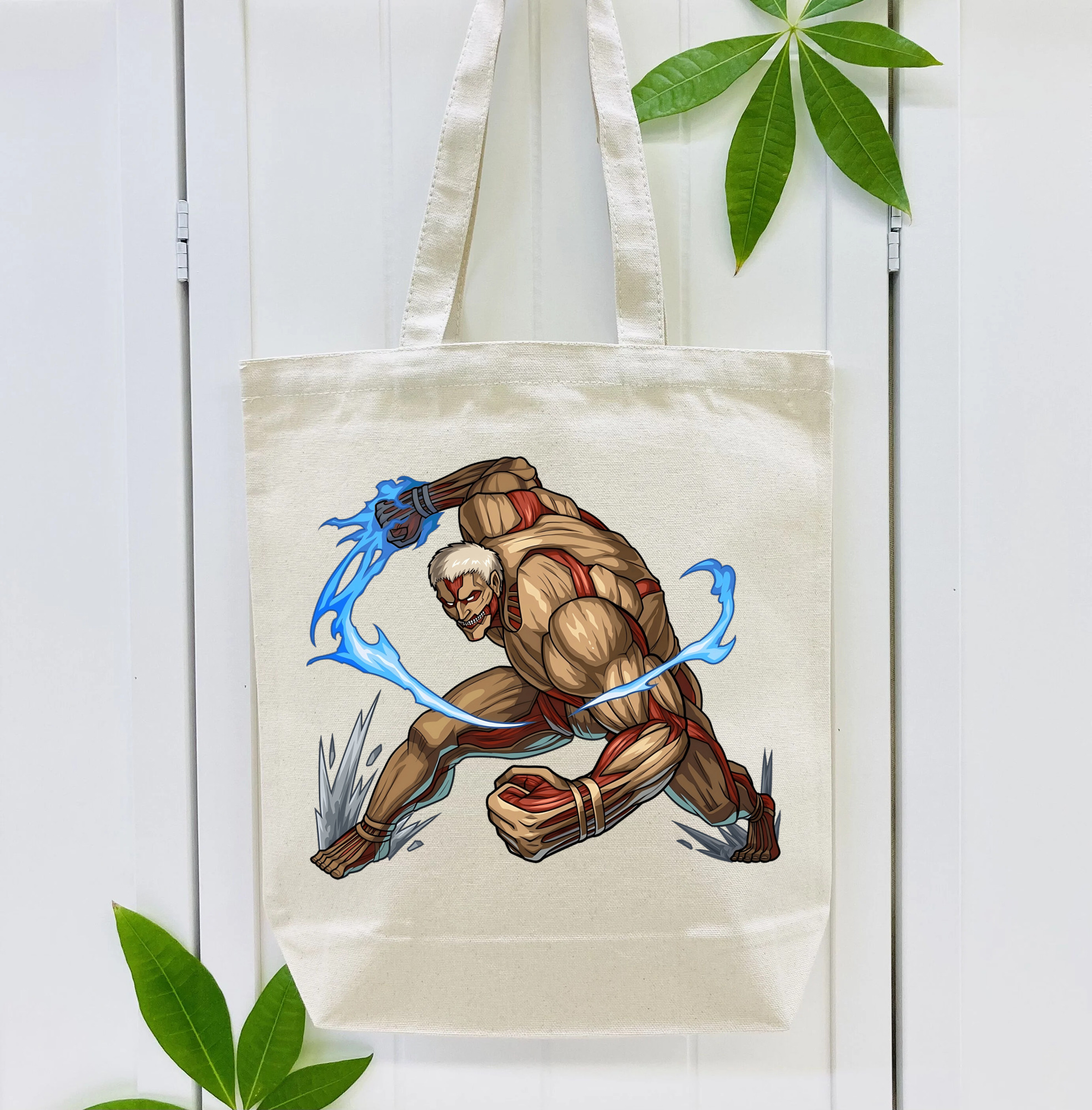 進撃の巨人 Attack on Titan 縦型キャンバス生地手提げバッグ　トートバッグ