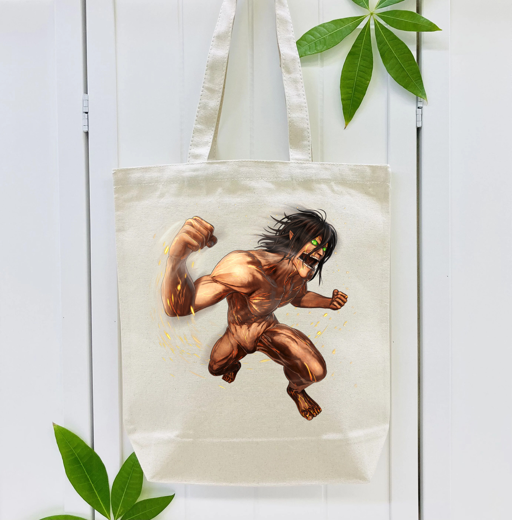 進撃の巨人 Attack on Titan 縦型キャンバス生地手提げバッグ　トートバッグ