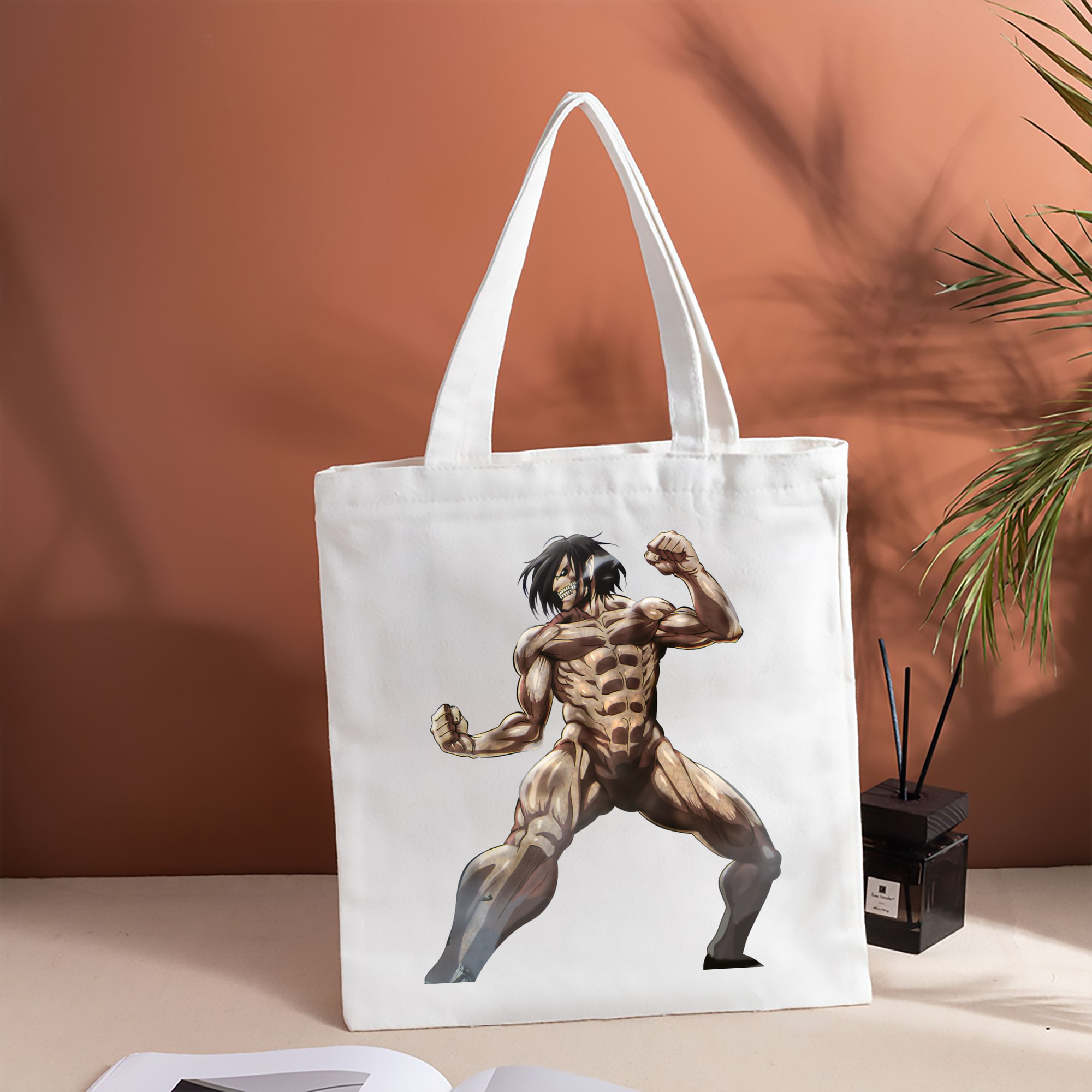 進撃の巨人 Attack on Titan 縦型キャンバス生地手提げバッグ　トートバッグ