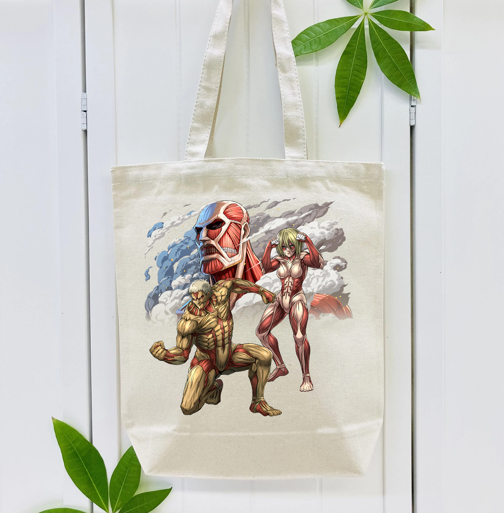 進撃の巨人 Attack on Titan 縦型キャンバス生地手提げバッグ　トートバッグ