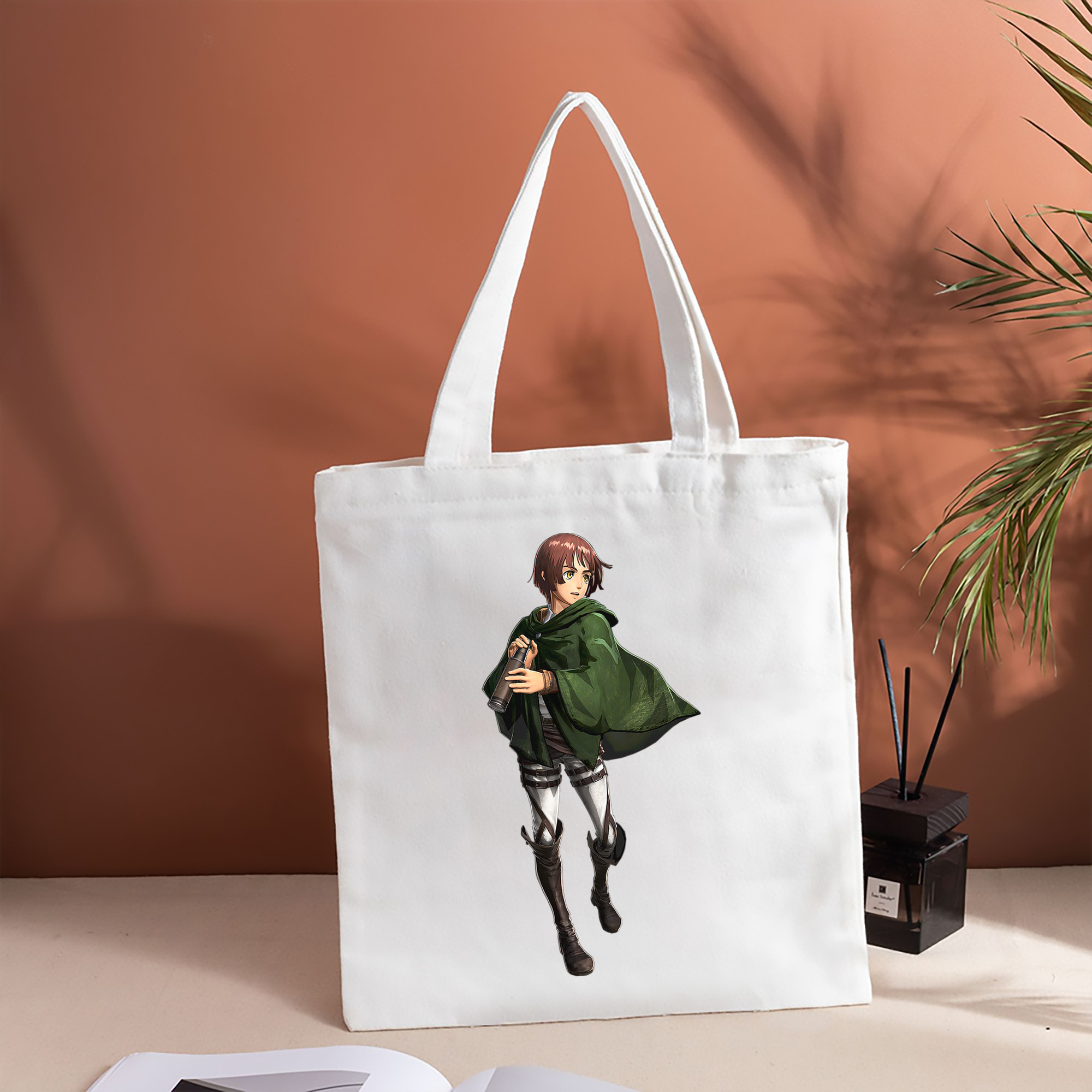 進撃の巨人 Attack on Titan 縦型キャンバス生地手提げバッグ　トートバッグ