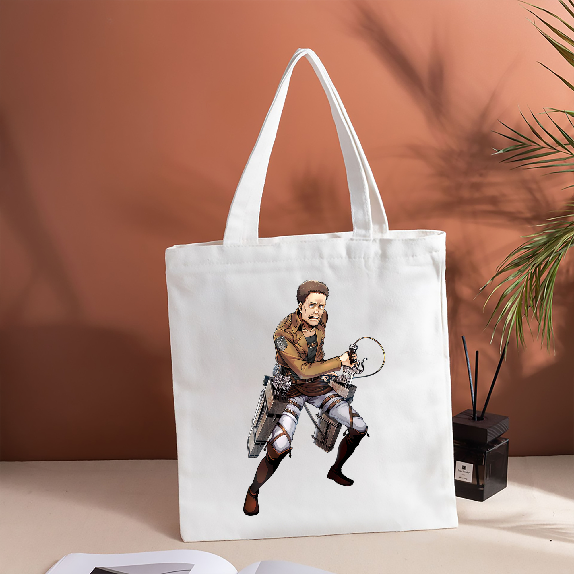 進撃の巨人 Attack on Titan 縦型キャンバス生地手提げバッグ　トートバッグ