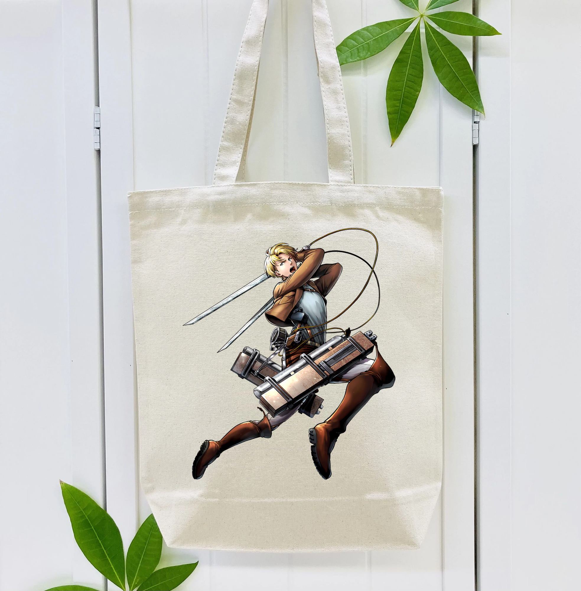 進撃の巨人 Attack on Titan 縦型キャンバス生地手提げバッグ　トートバッグ